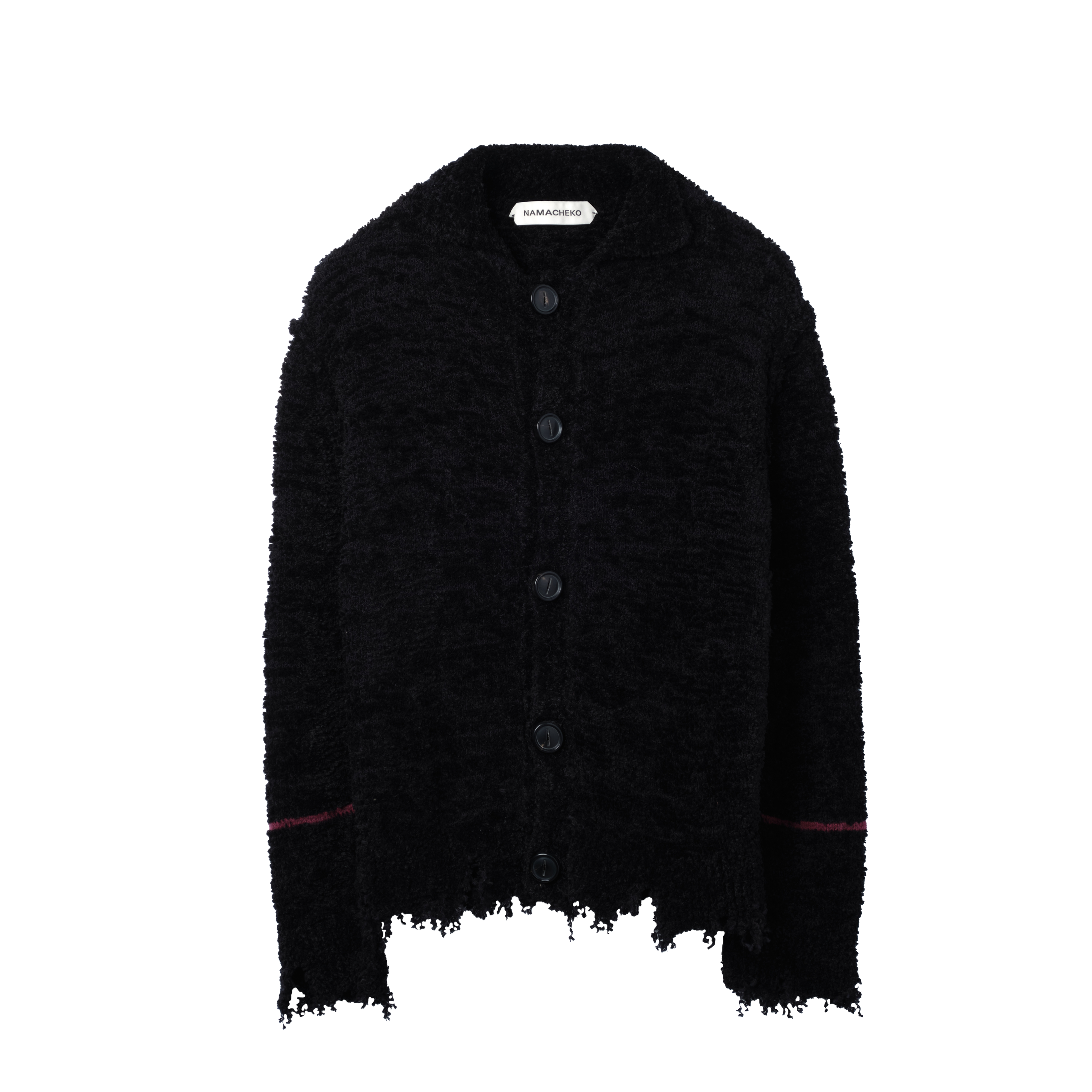 Namacheko Axån Cardigan With Shirt Collar Sweaters Black 6312