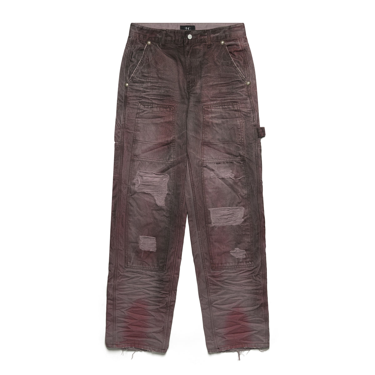 Thug Club Two Tone Washed Carpenter Pants Grey