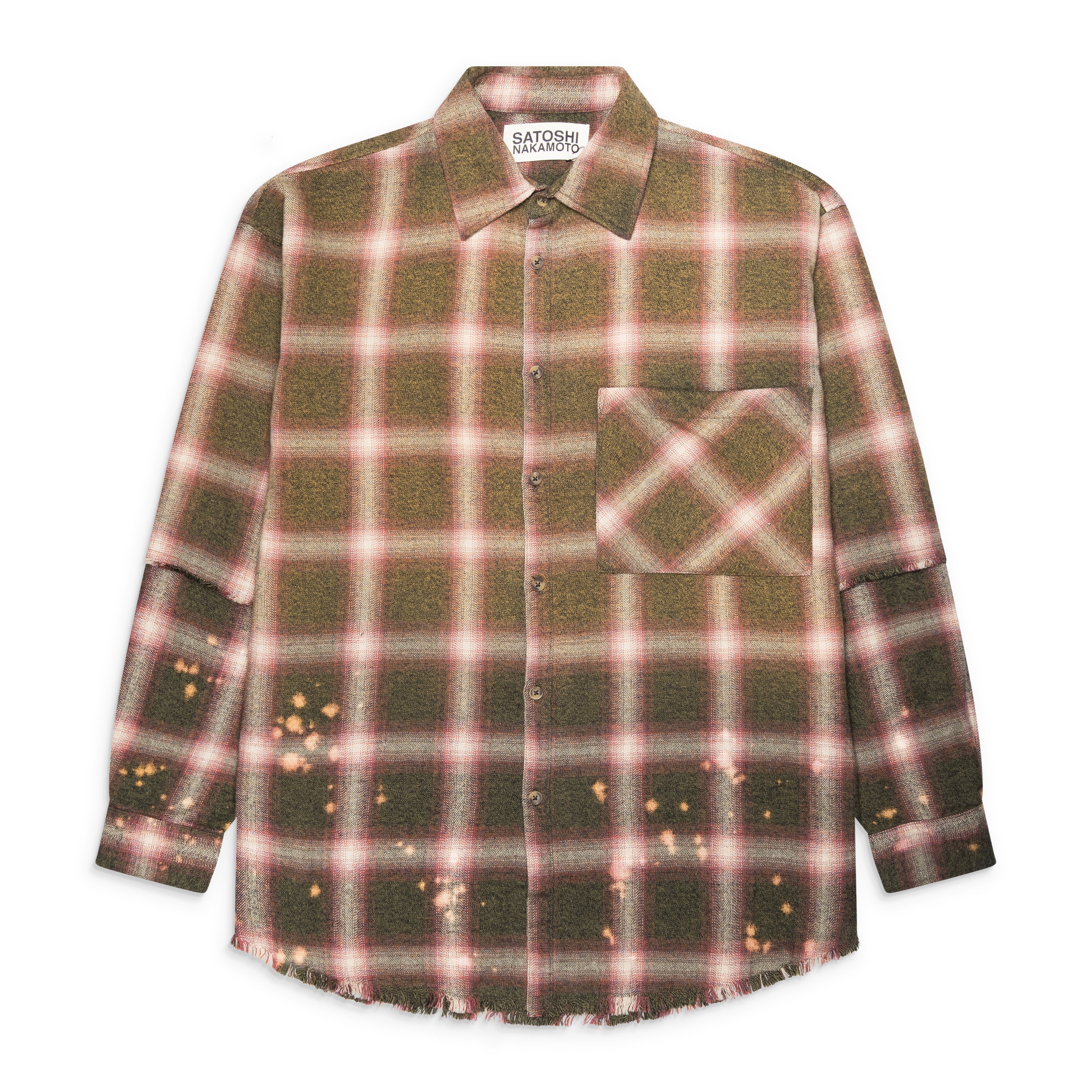 Satoshi Nakamoto Patchwork Flannel Red