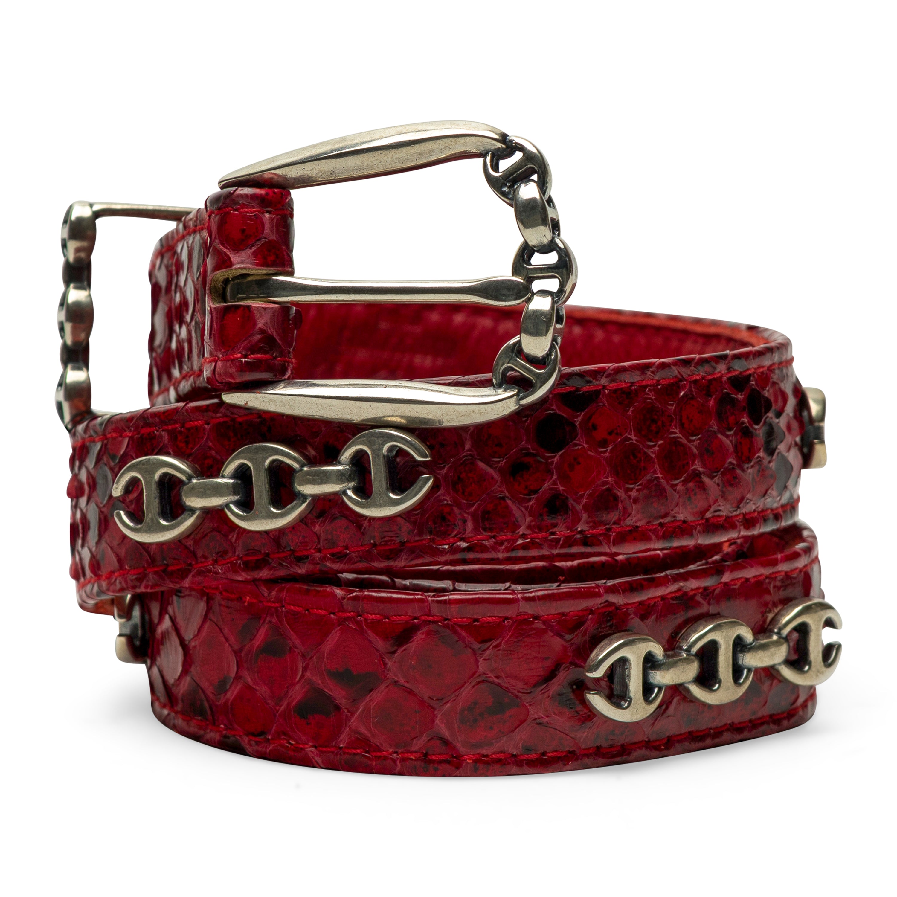 Hoorsenbuhs Python Western Belt Red