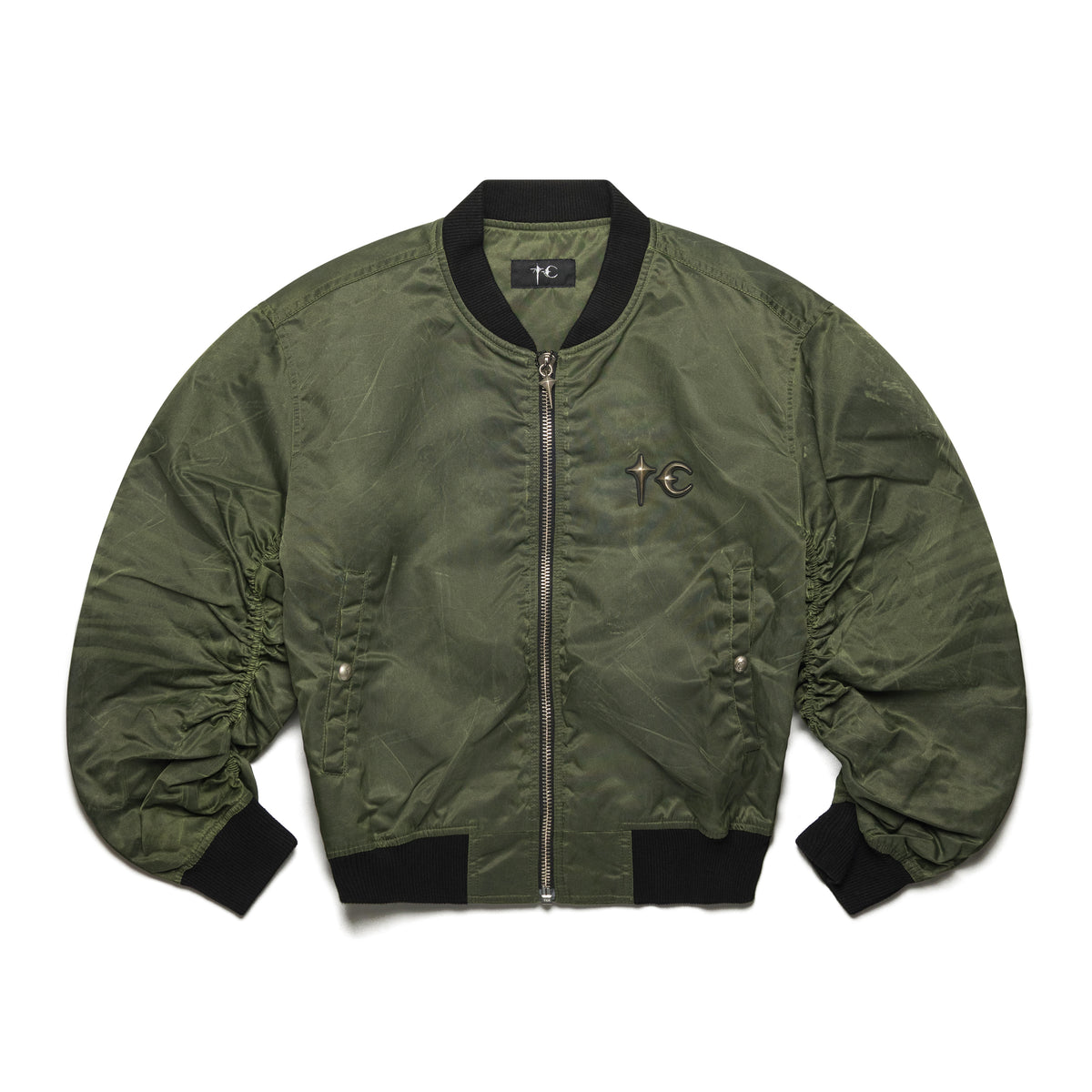 Thug Club Jamong Two Tone Washed Ma-1 Jacket Khaki