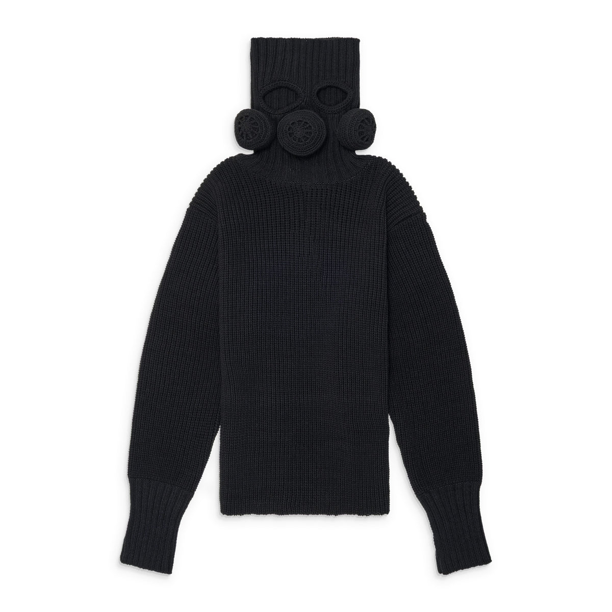 Doublet Gas Mask Turtleneck Knit Black