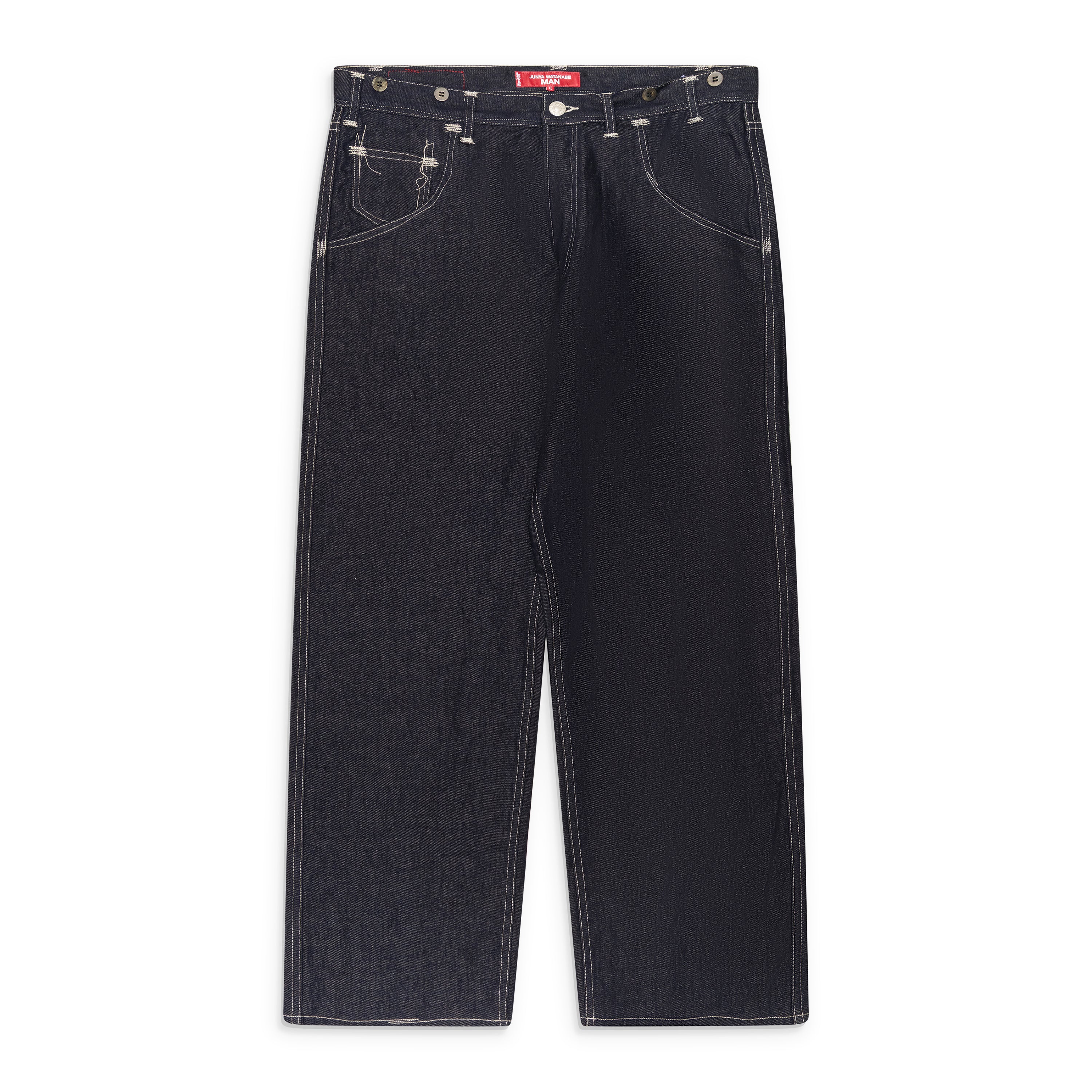 Junya Watanabe Man Linen Denim Trousers Blue