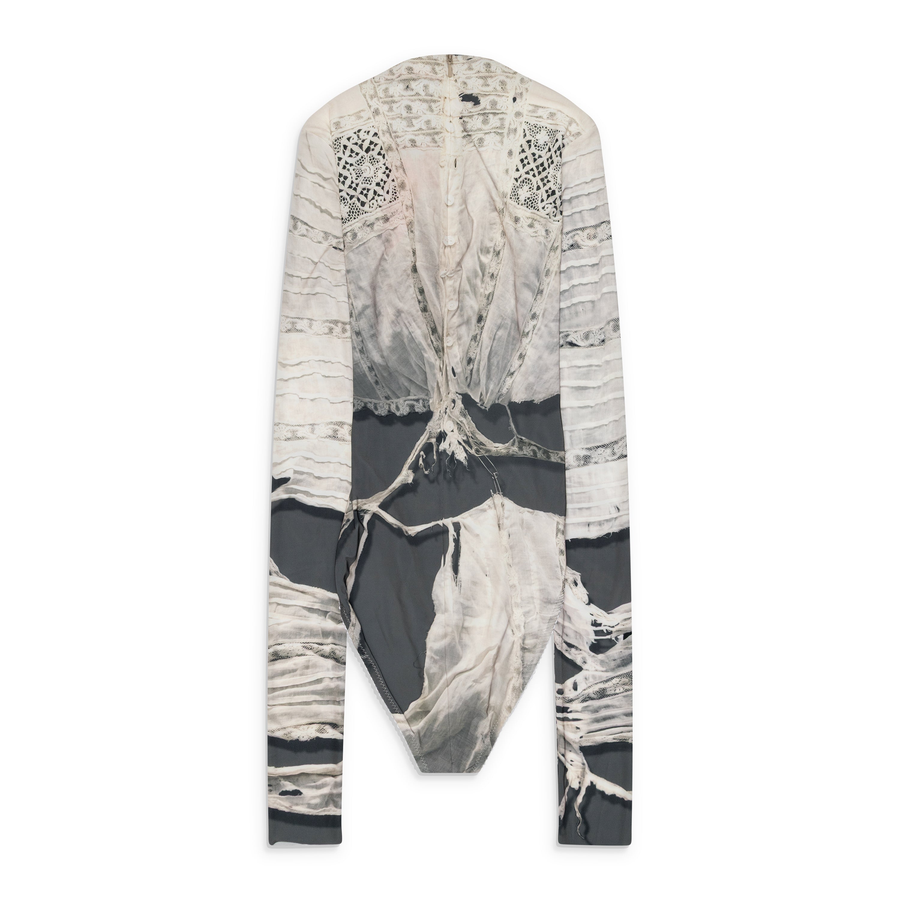 Dilara Findikoglu Past Edges Bodysuit Grey Print