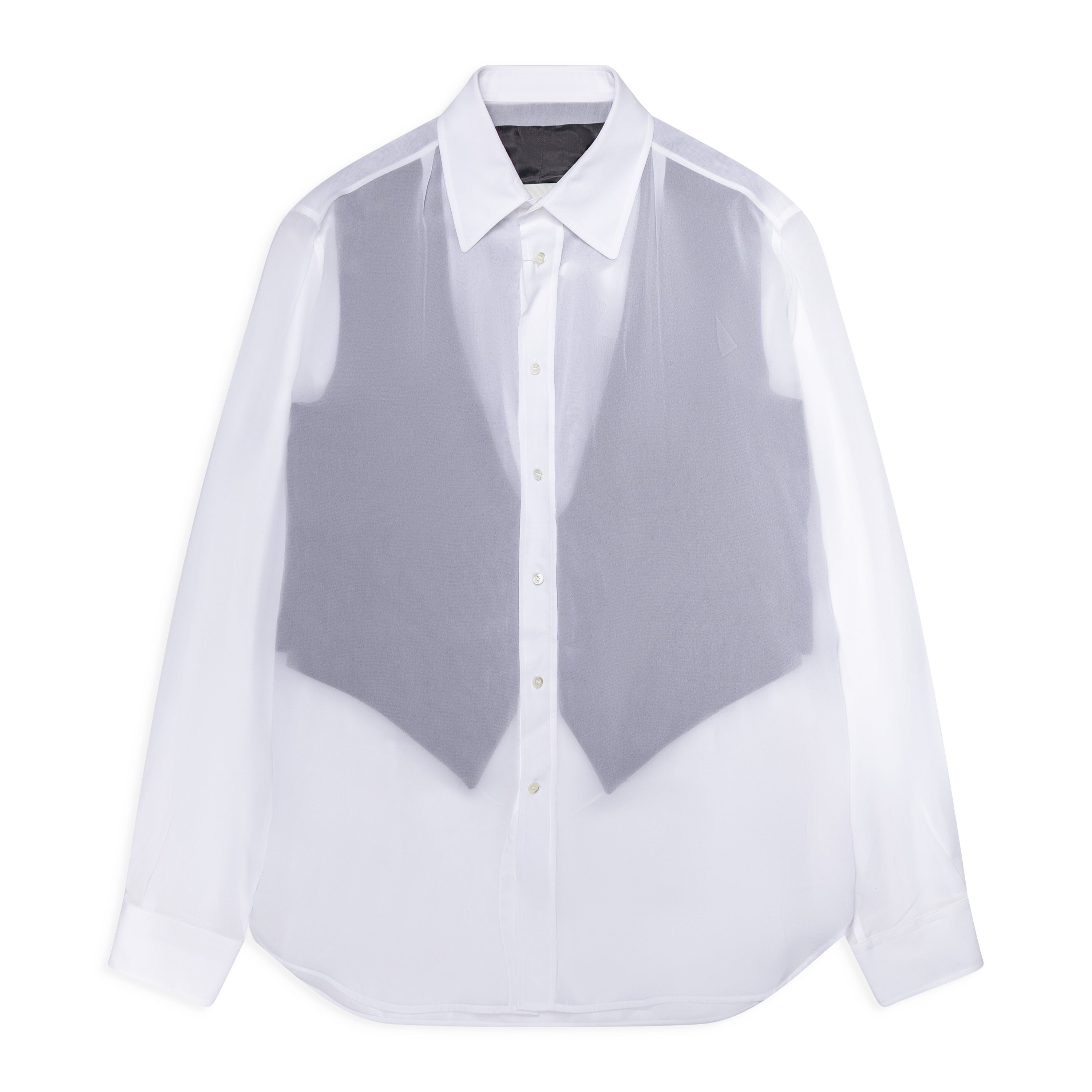 Maison Margiela Trompe L'Oeil Georgette Shirt Cream