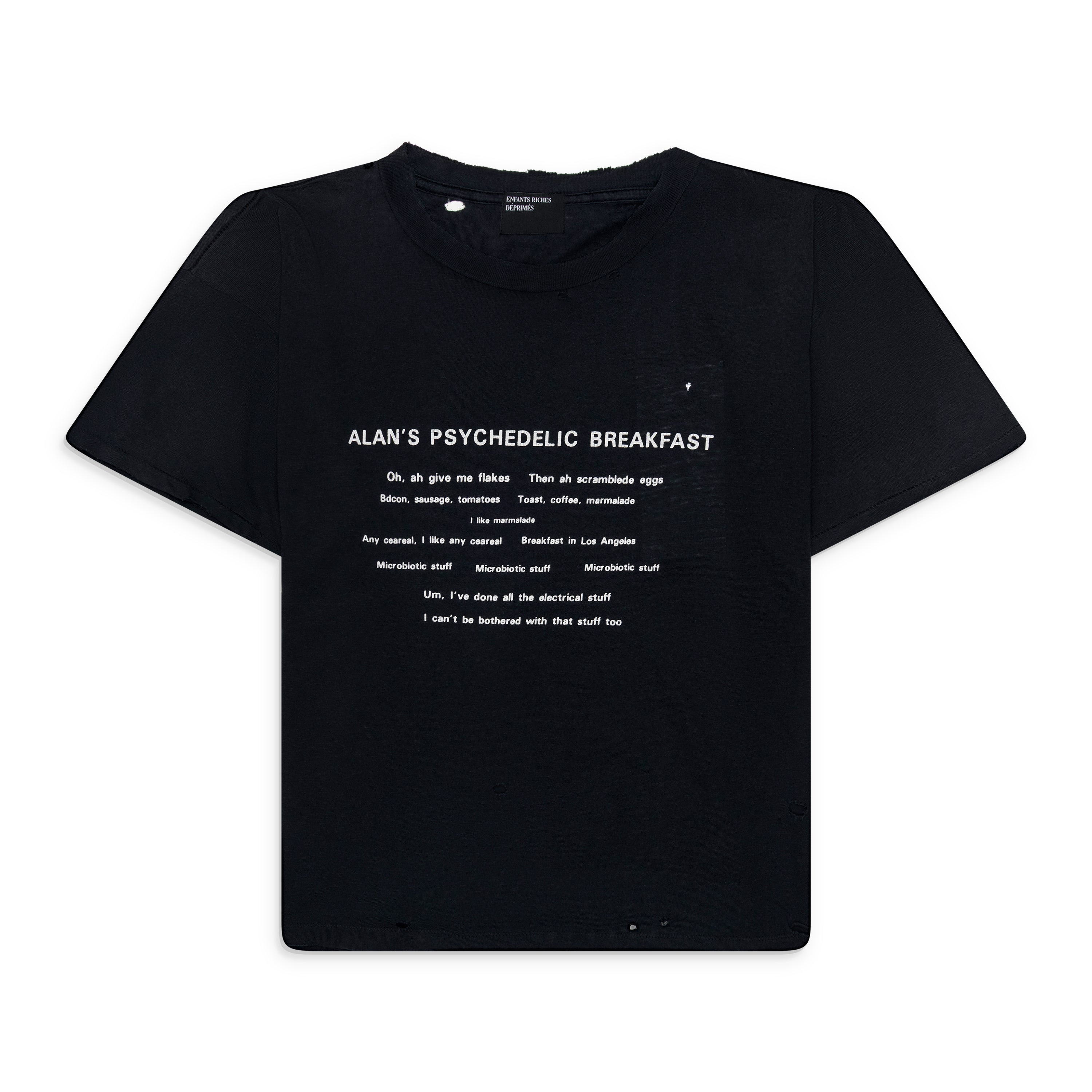 Enfants Riches Deprimes Alan'S Breakfast T-Shirt (Exclusive) Black / White