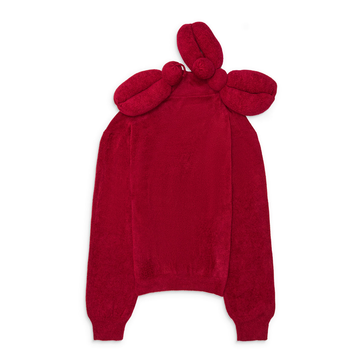 Doublet Balloon Dog High Neck Knit Pullover Red