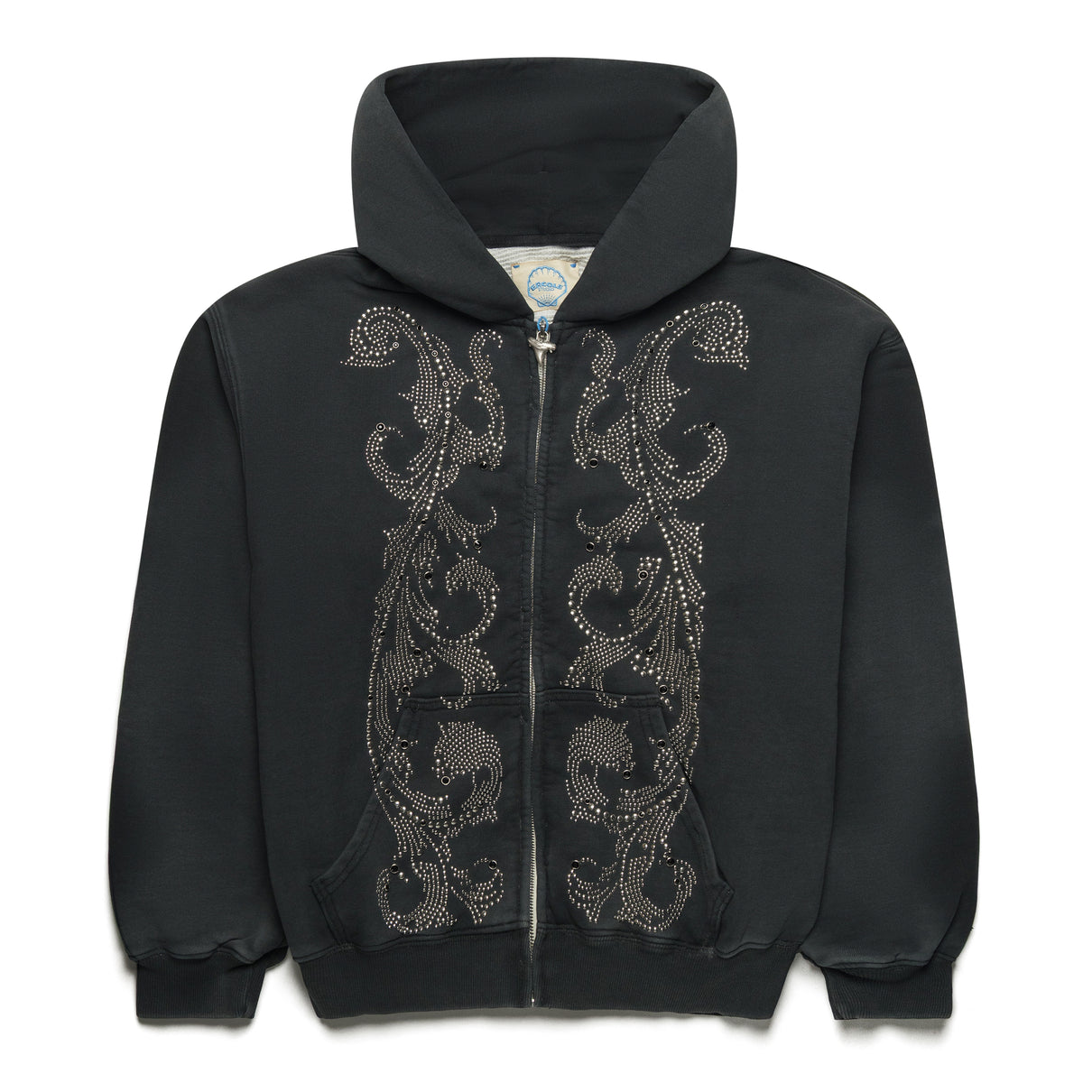 Ercole Studio Thermal Lined Crystal Zip Up Black