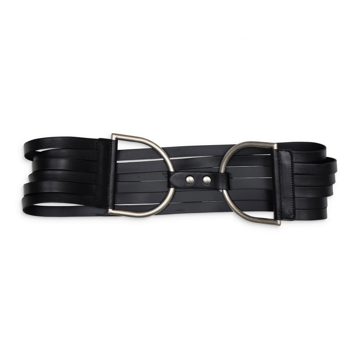 Vaquera Women Fringe Belt Leather Black