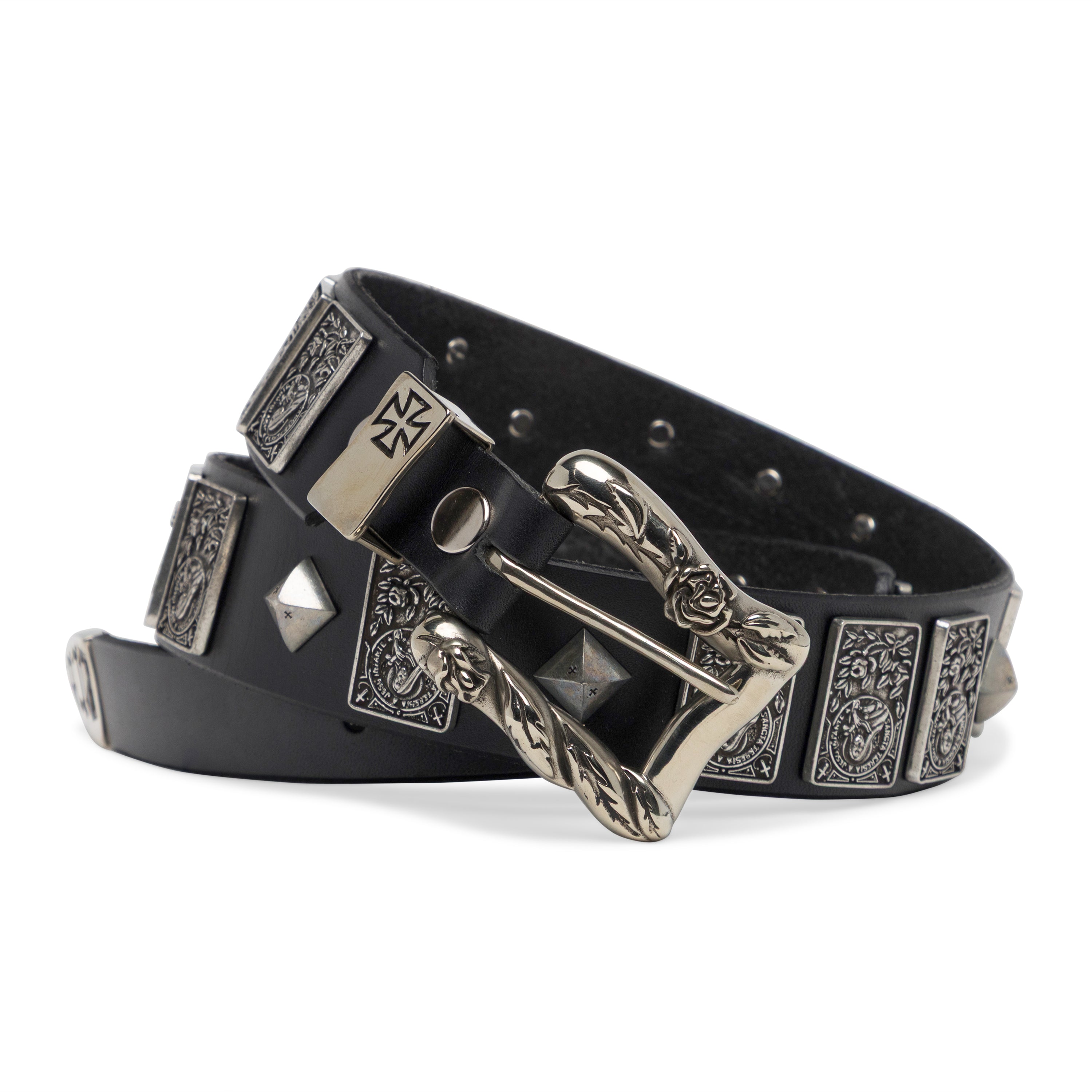 Enfants Riches Deprimes St. Teresa Studded Belt Black