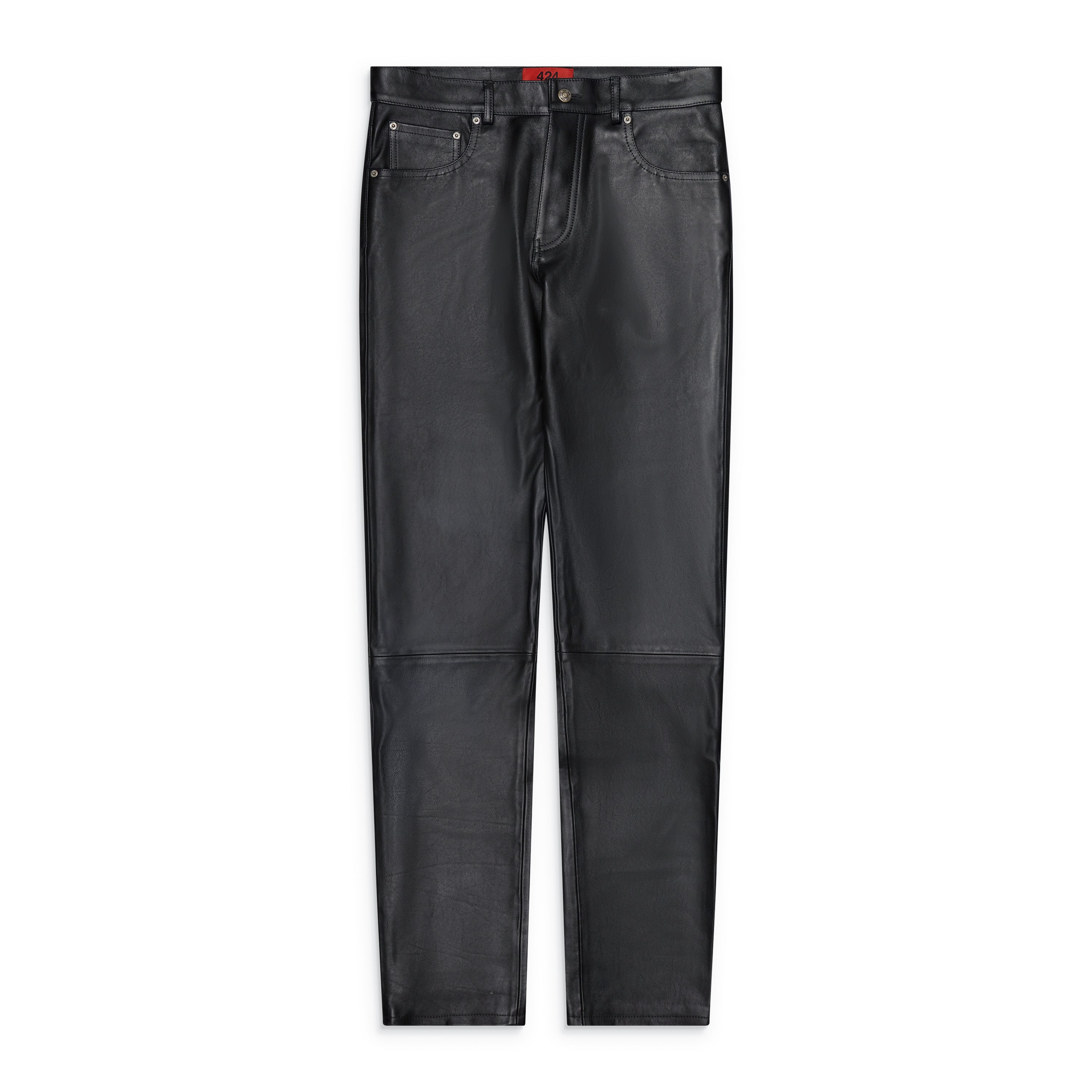 424 Skinny Leather Pant Black