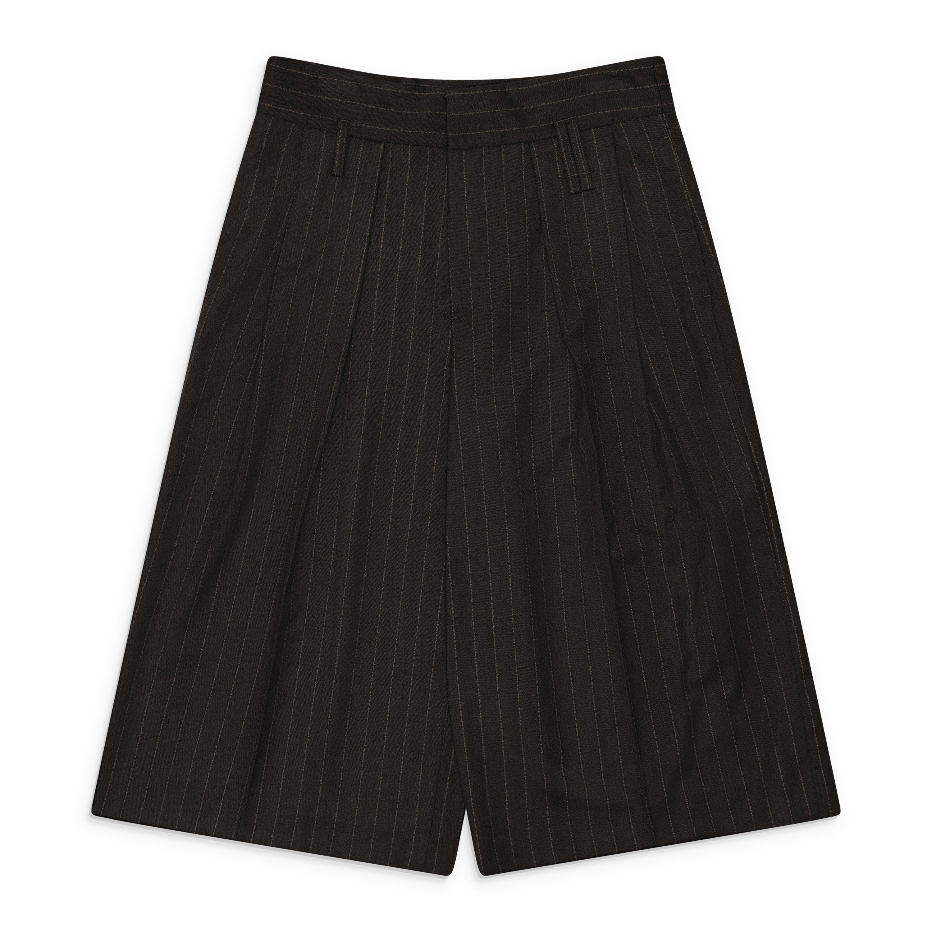 Simone Rocha Peeling Waist Wide Leg Shorts Brown