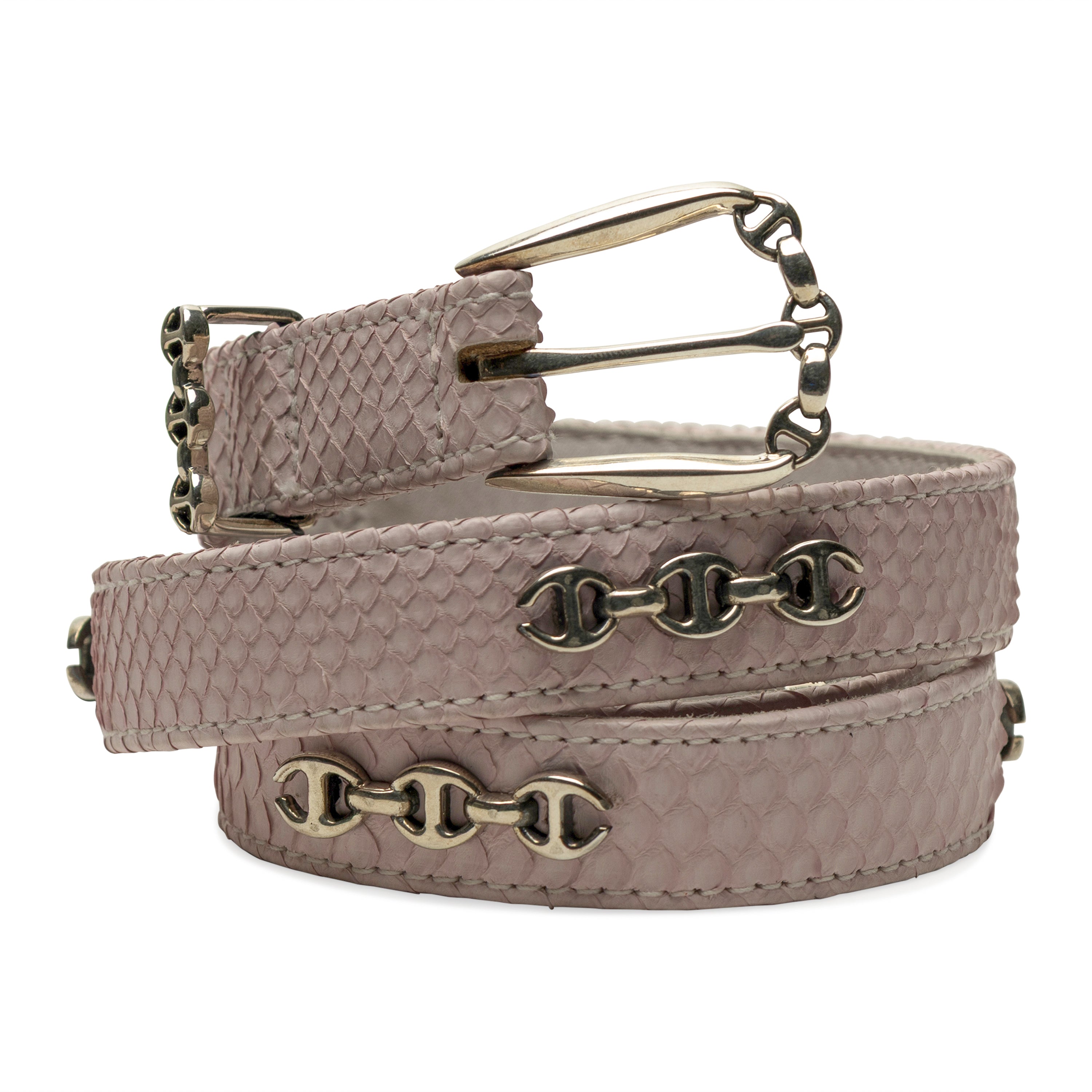 424 x Hoorsenbuhs Pink Python Western Belt