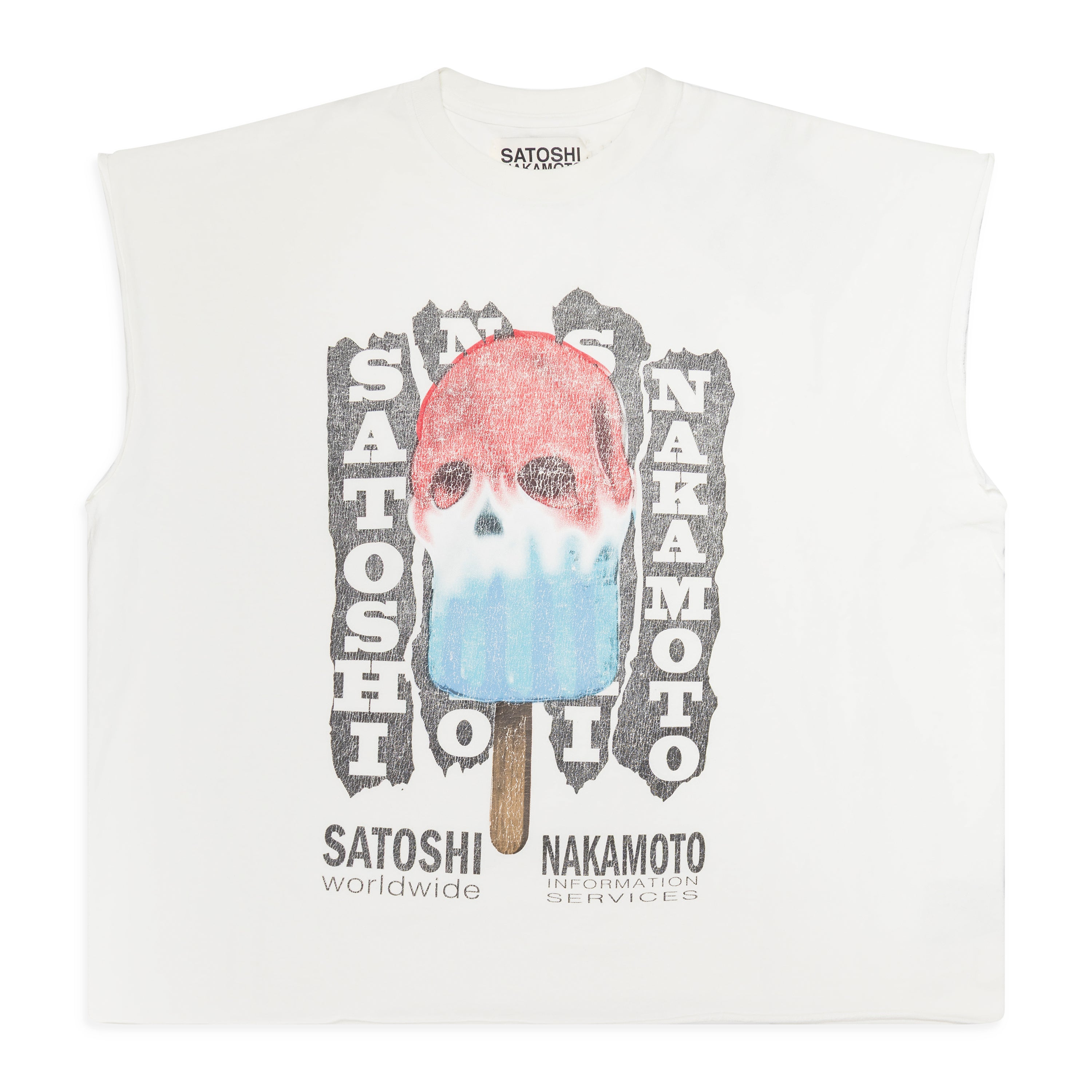 Satoshi Nakamoto Info Services Tee White