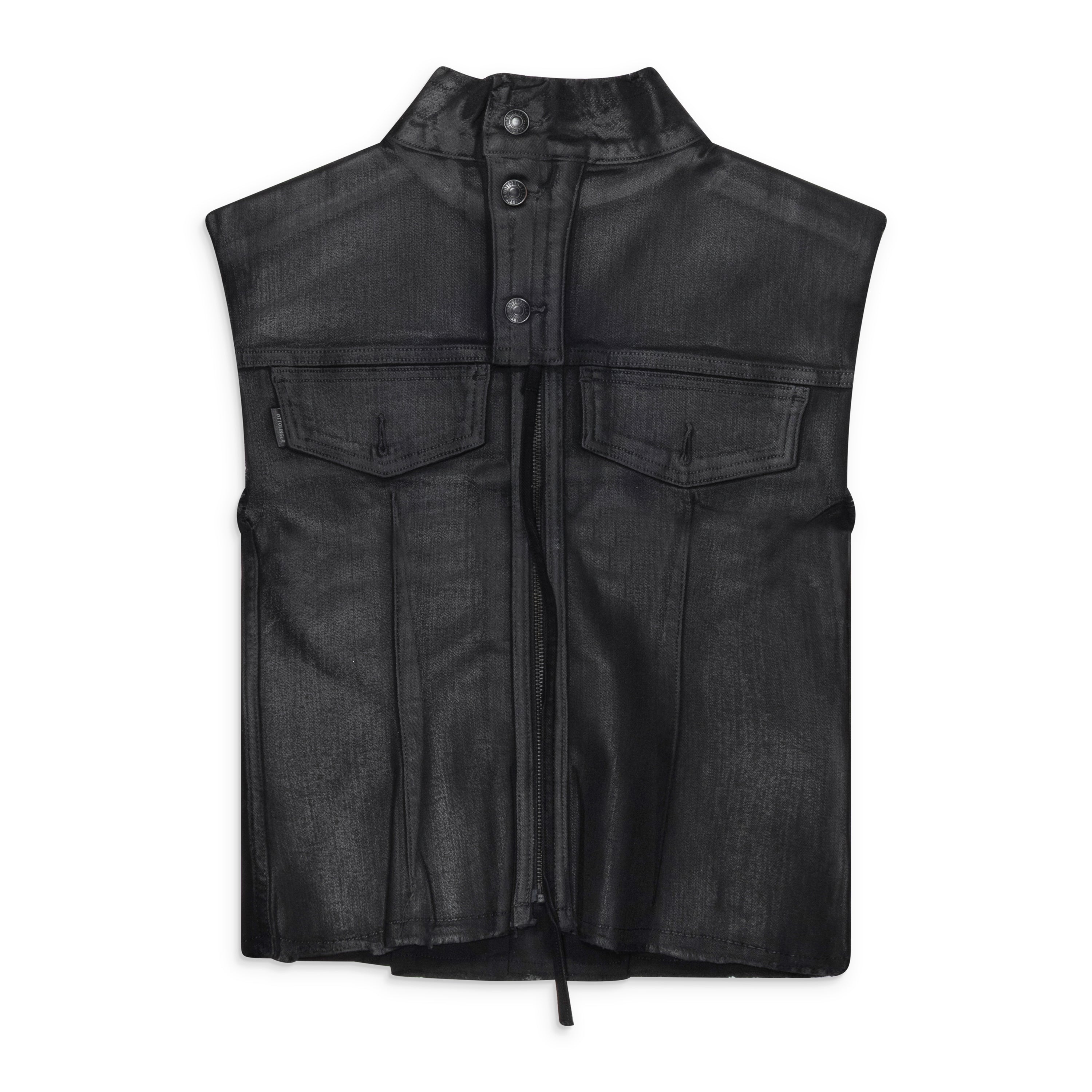 Ottolinger Glazed Denim Zip Top Black