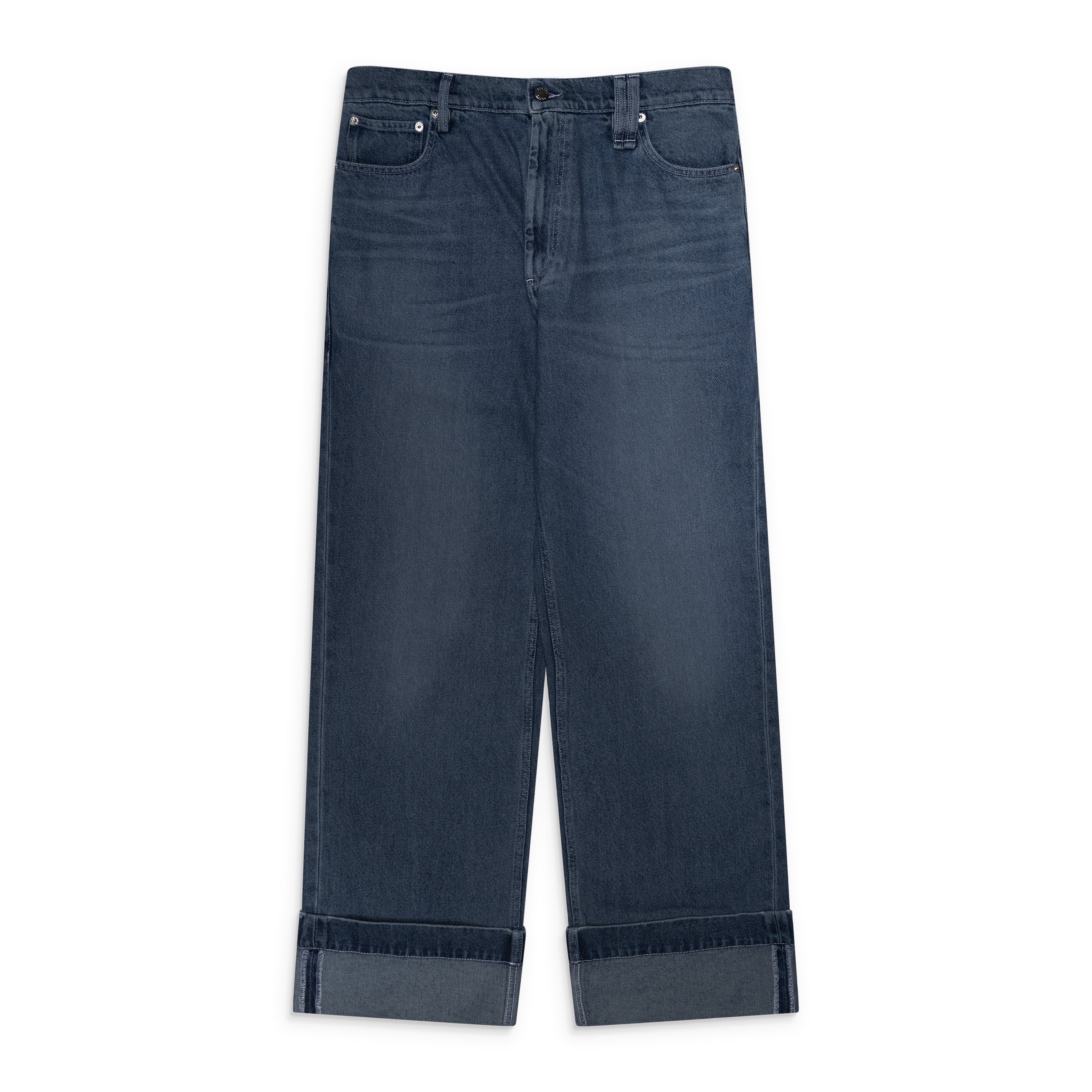 Simone Rocha Straight Leg Jeans W/ Emb Blue
