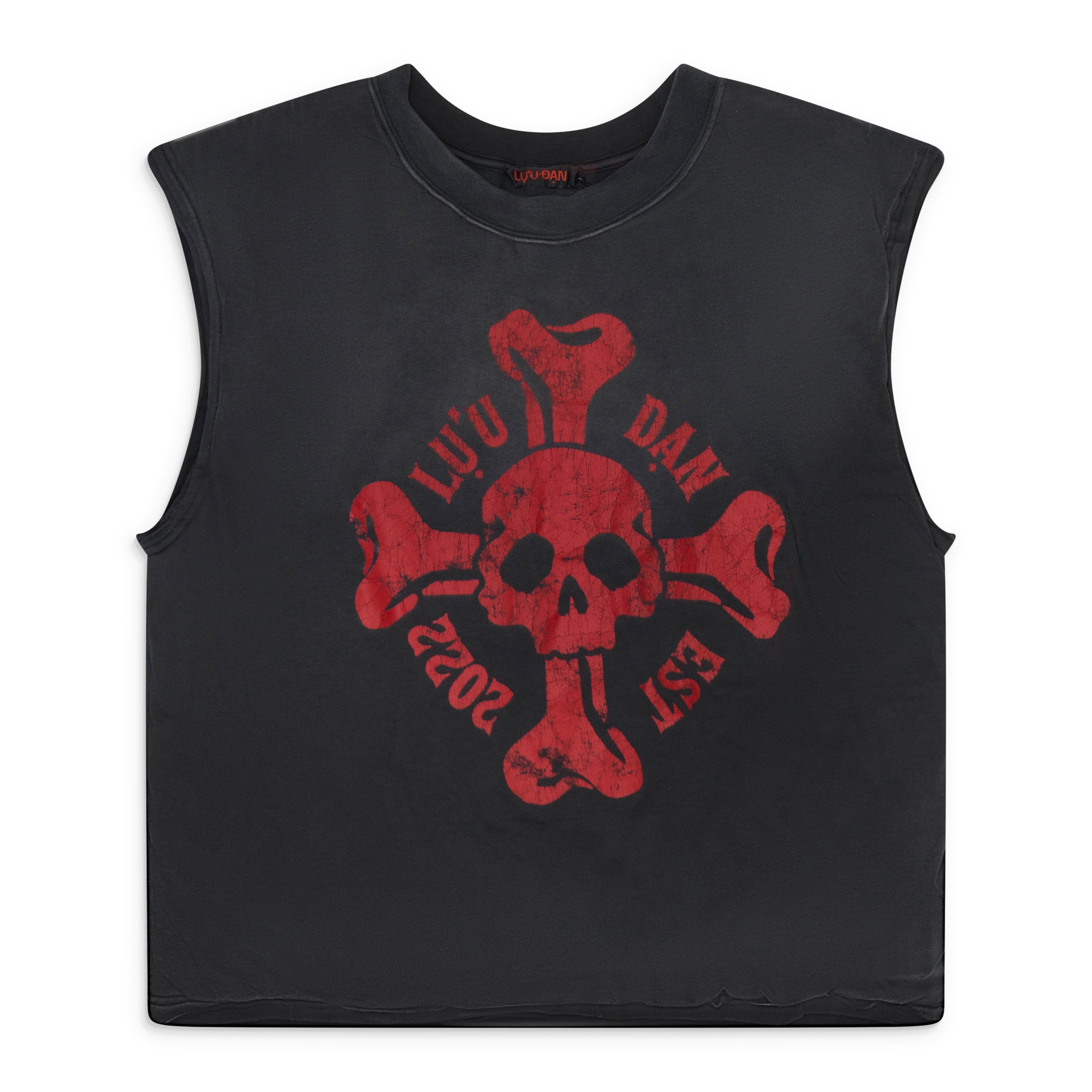 Lu'u Dan Wadded Sleeveless T-Shirt Black