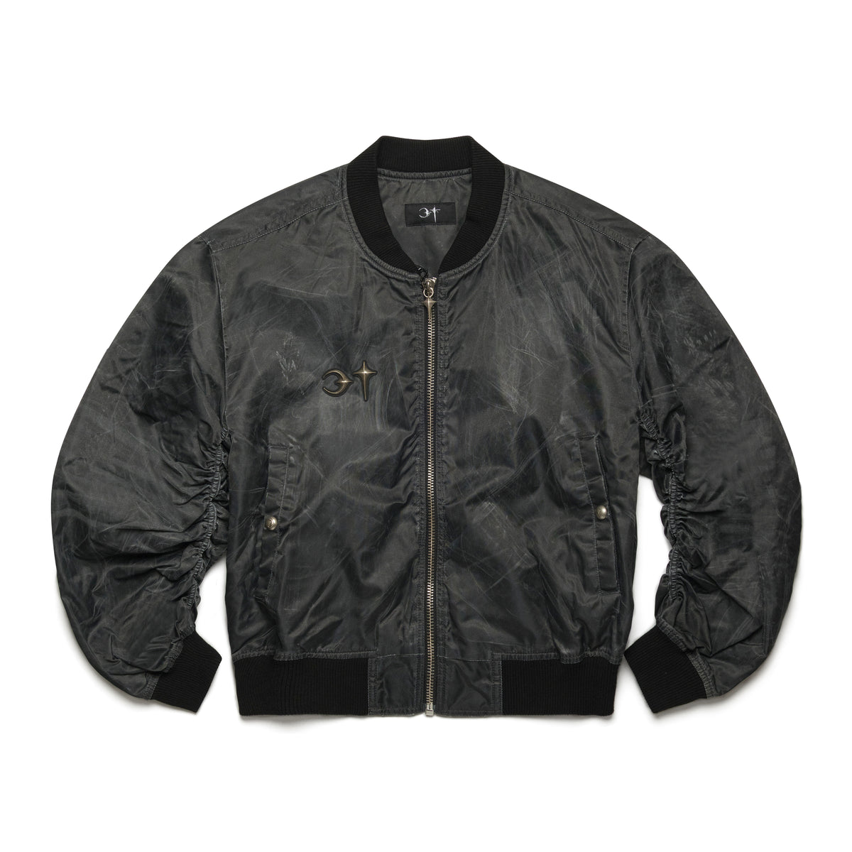 Thug Club Jamong Two Tone Washed Ma-1 Jacket Black