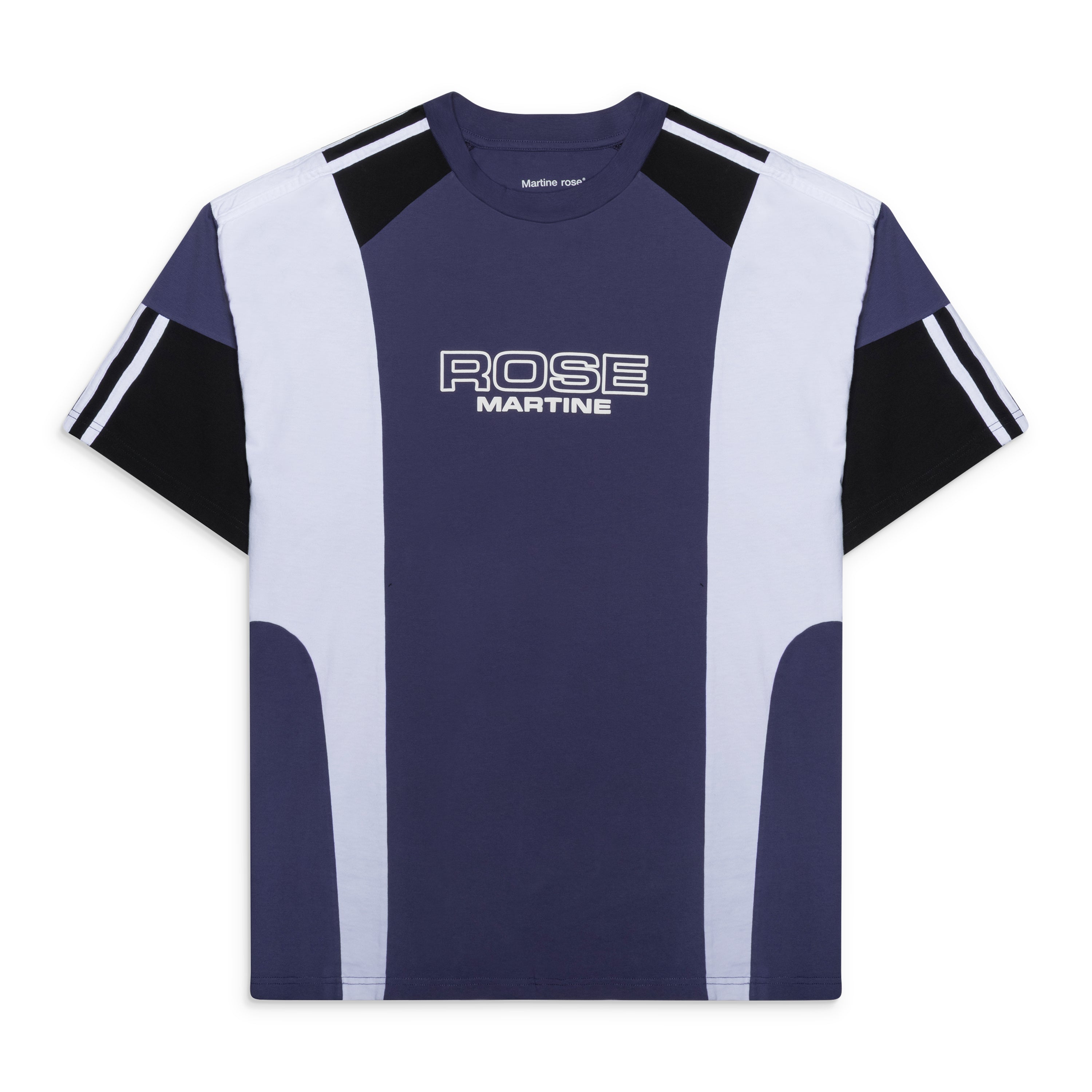 Martine Rose / White Oversized Panelled T-Shirt Purple