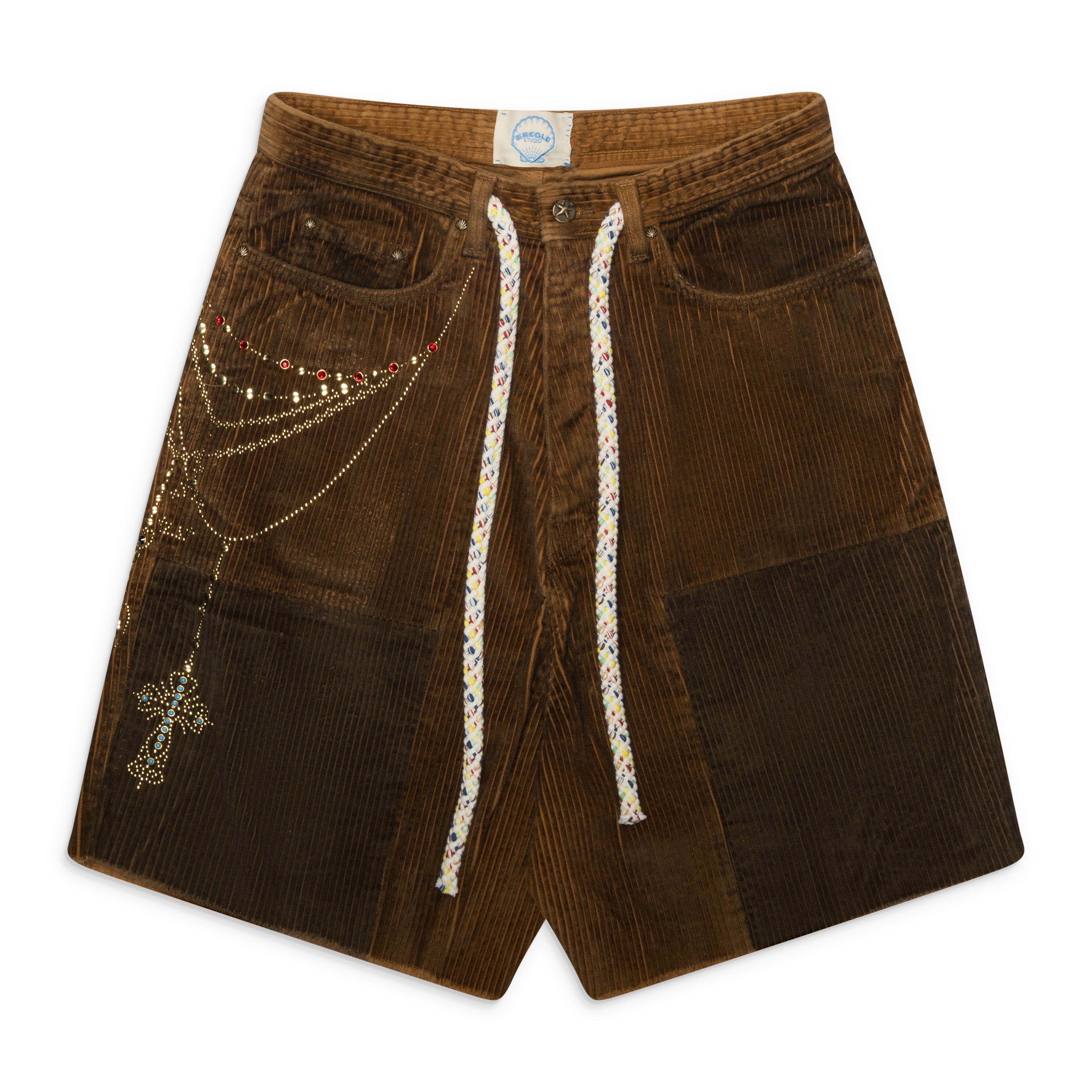 Ercole Studio Pathwork Corduroy Shorts Brown