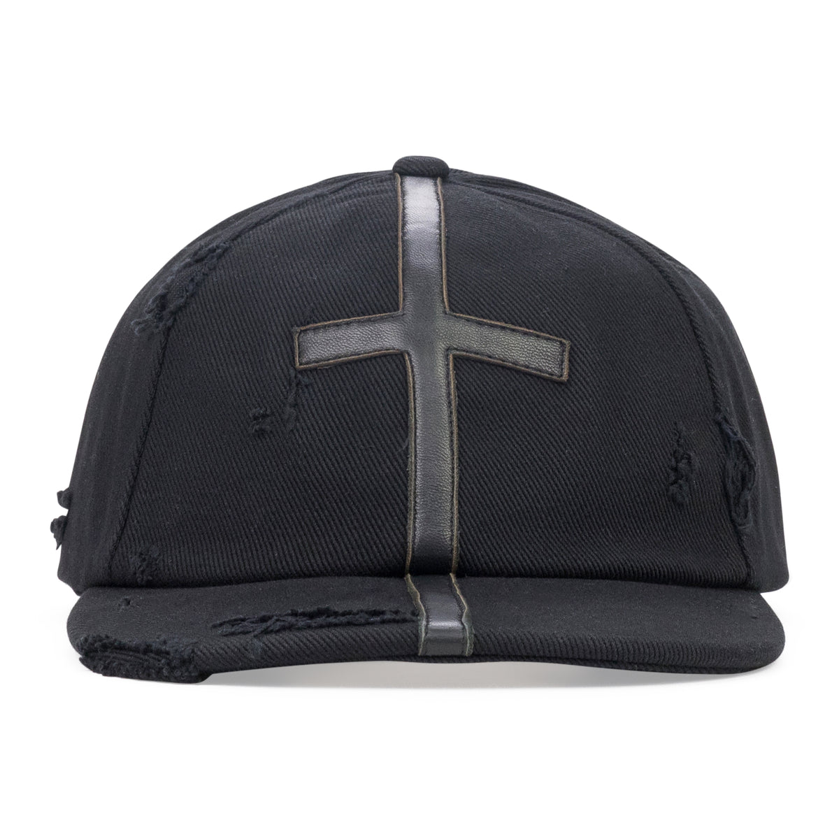 Matieres Fecales Unisex Symbol Leather Cap Woven Black