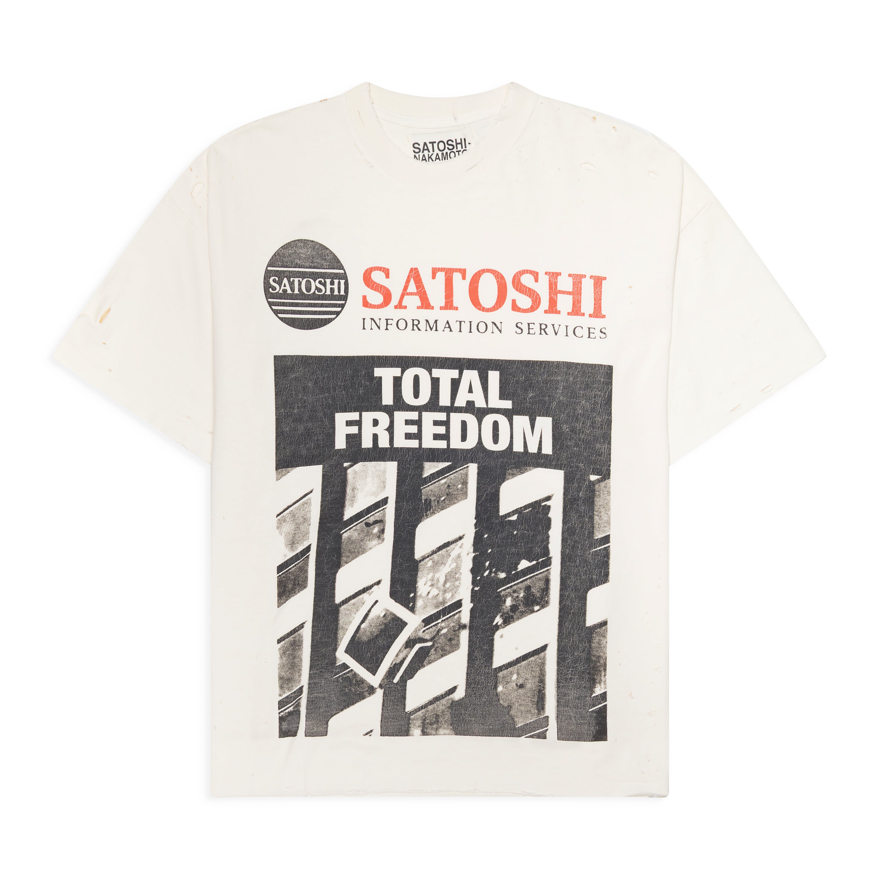 Satoshi Nakamoto Total Freedom Tee White
