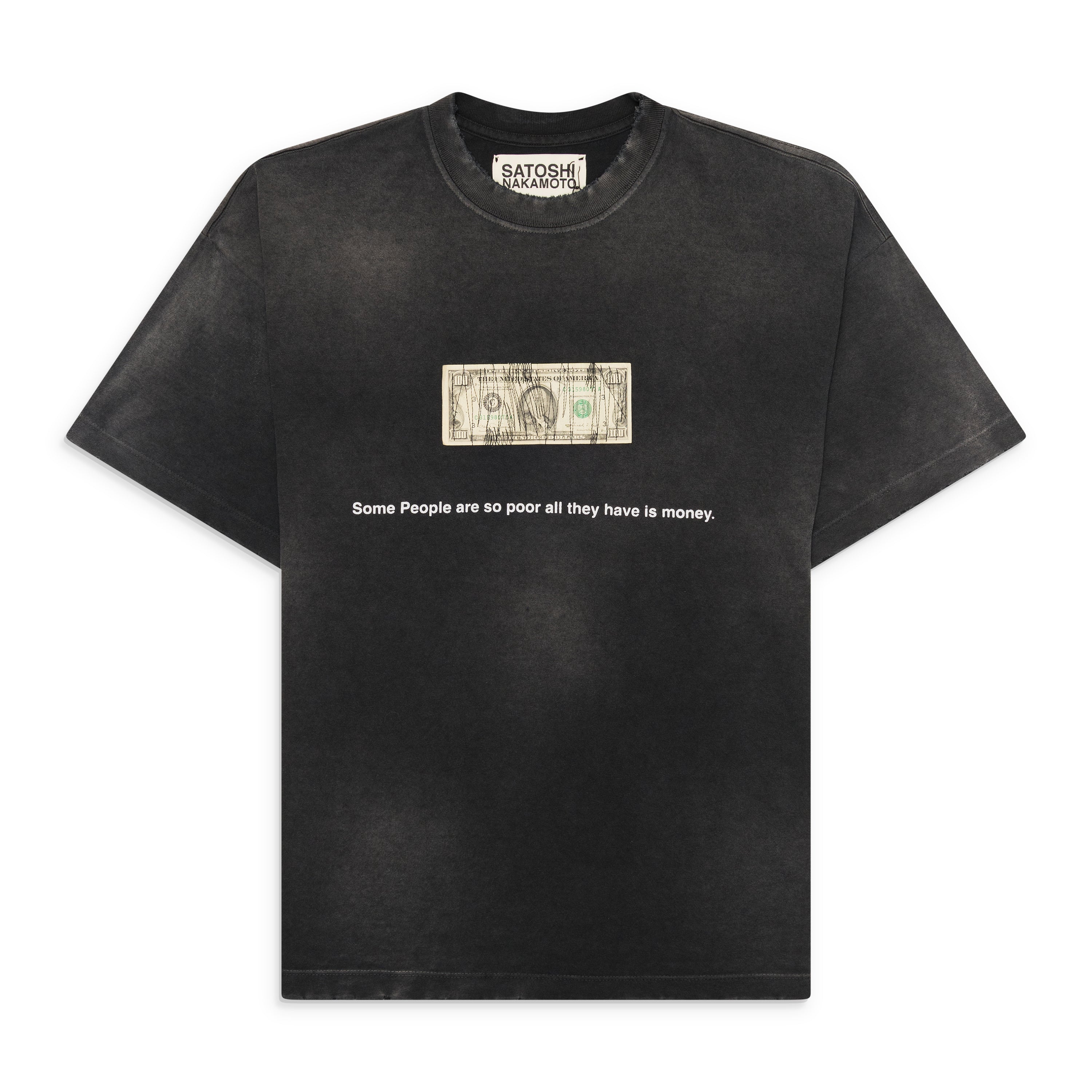 Satoshi Nakamoto Cup Half Full Tee Black