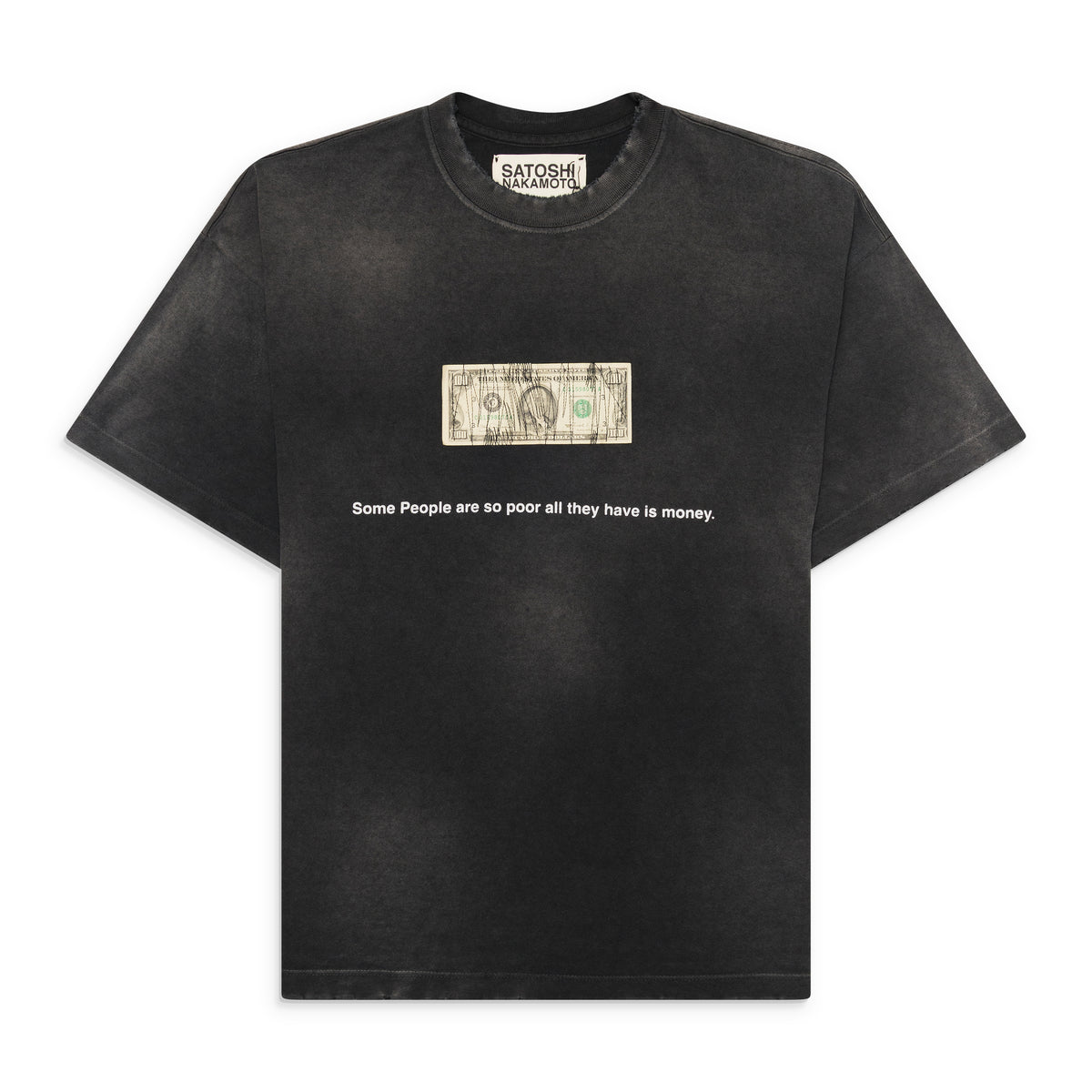 Satoshi Nakamoto Cup Half Full Tee Black – ESSXNYC