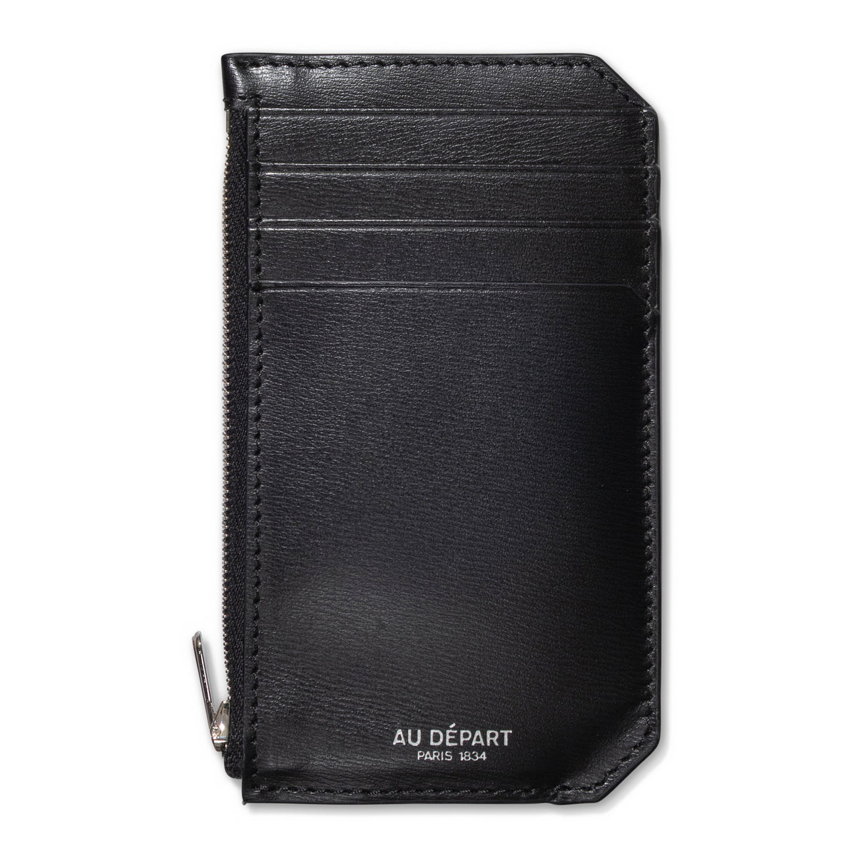 Au Depart Zip Card Holder Noir