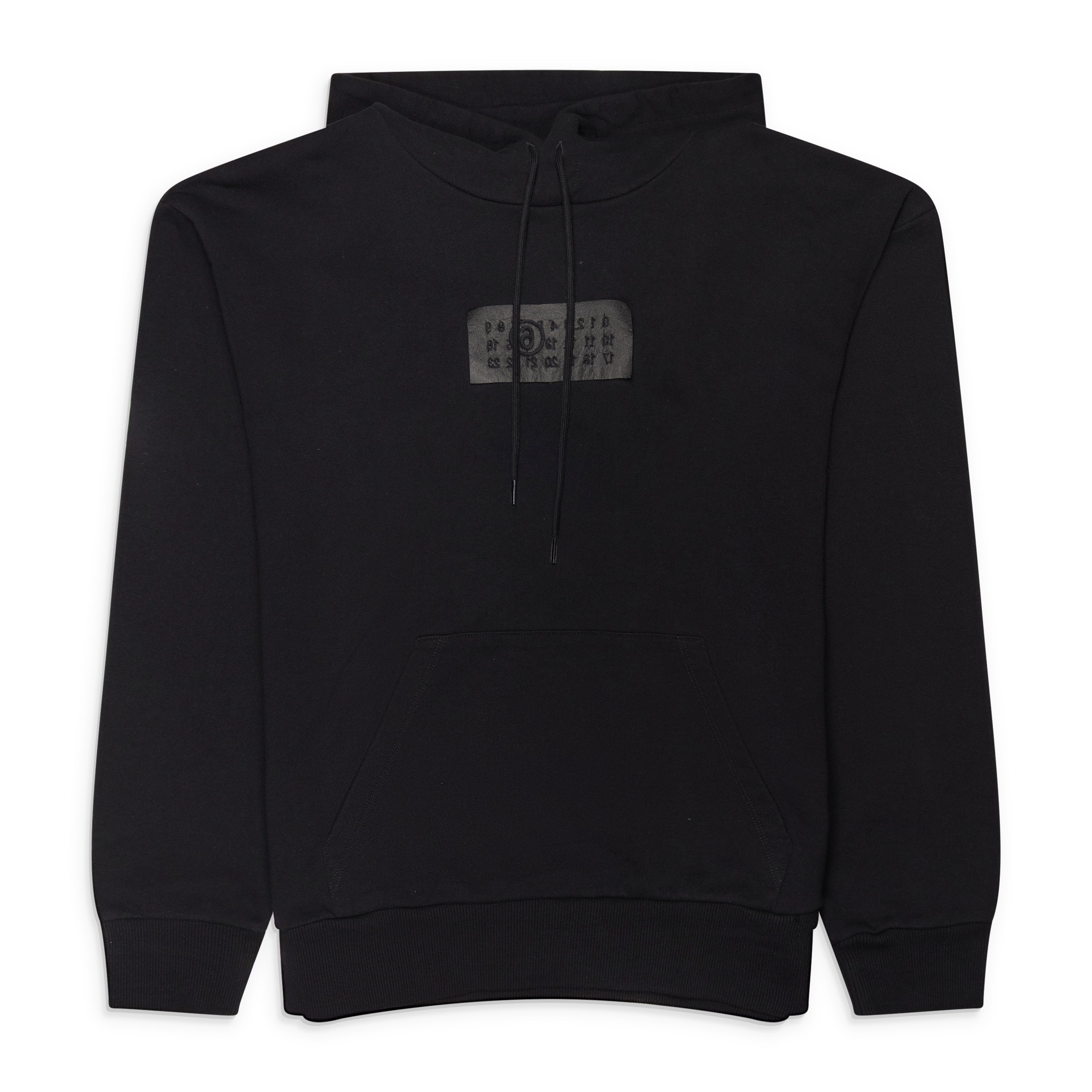 MM6 Maison Margiela Logo Tag Hoodie Black