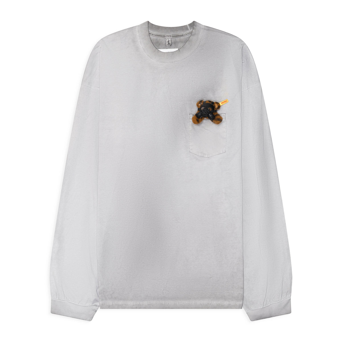 Doublet Gas Mask Bear Long Sleeve T-Shirt Grey