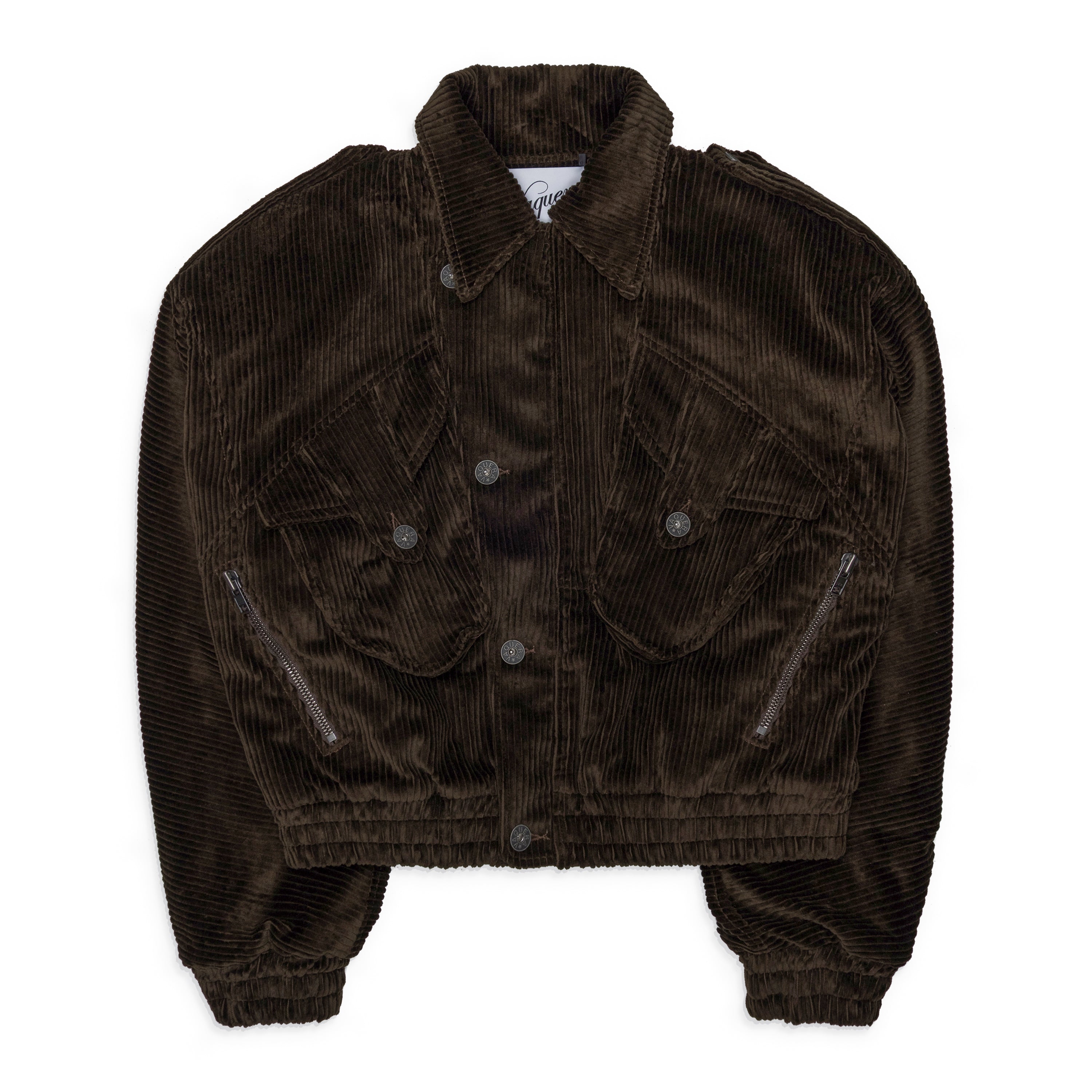 Vaquera Women Quilted Corduroy Jacket Woven Brown