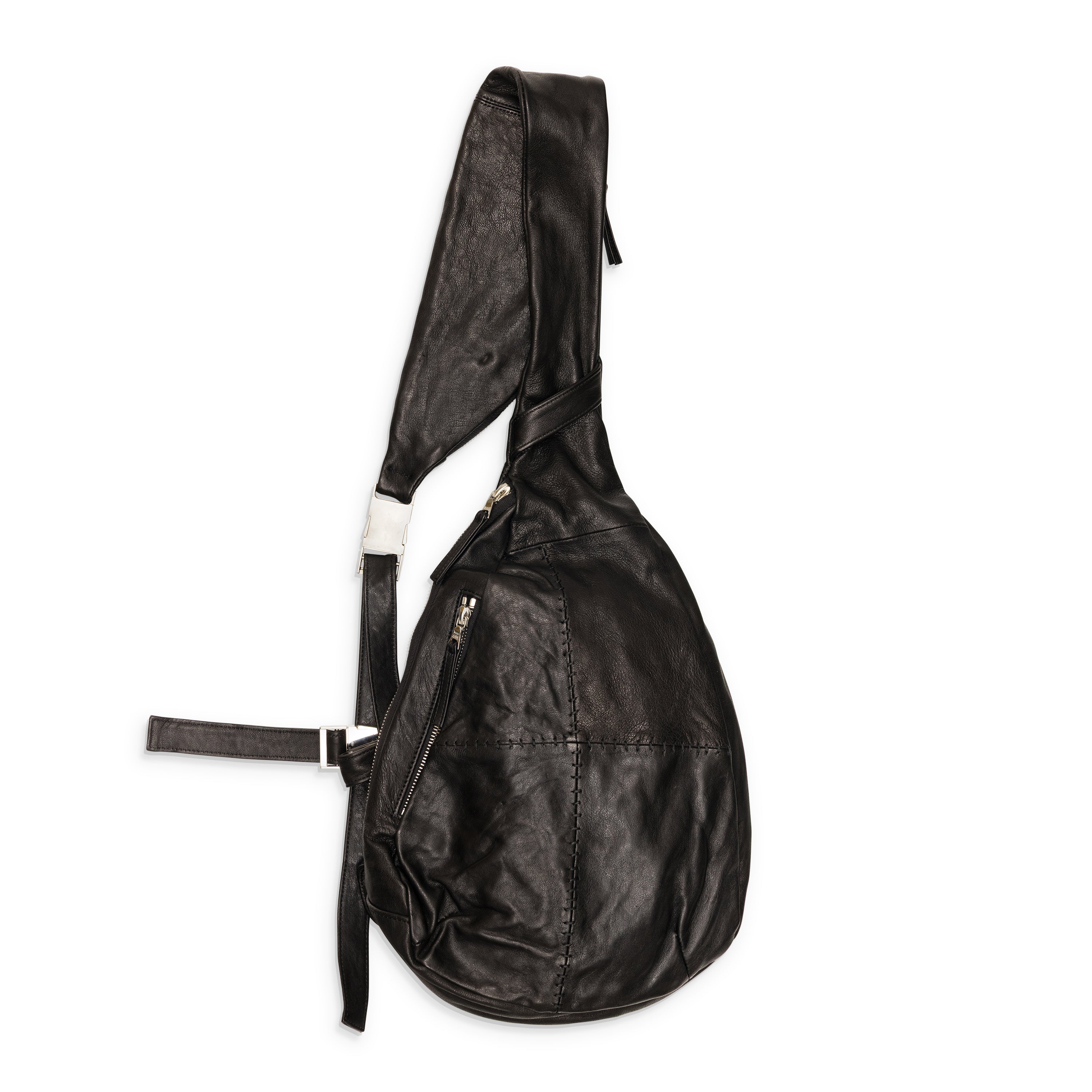 SAN263-1 Black Leather Sling Bag