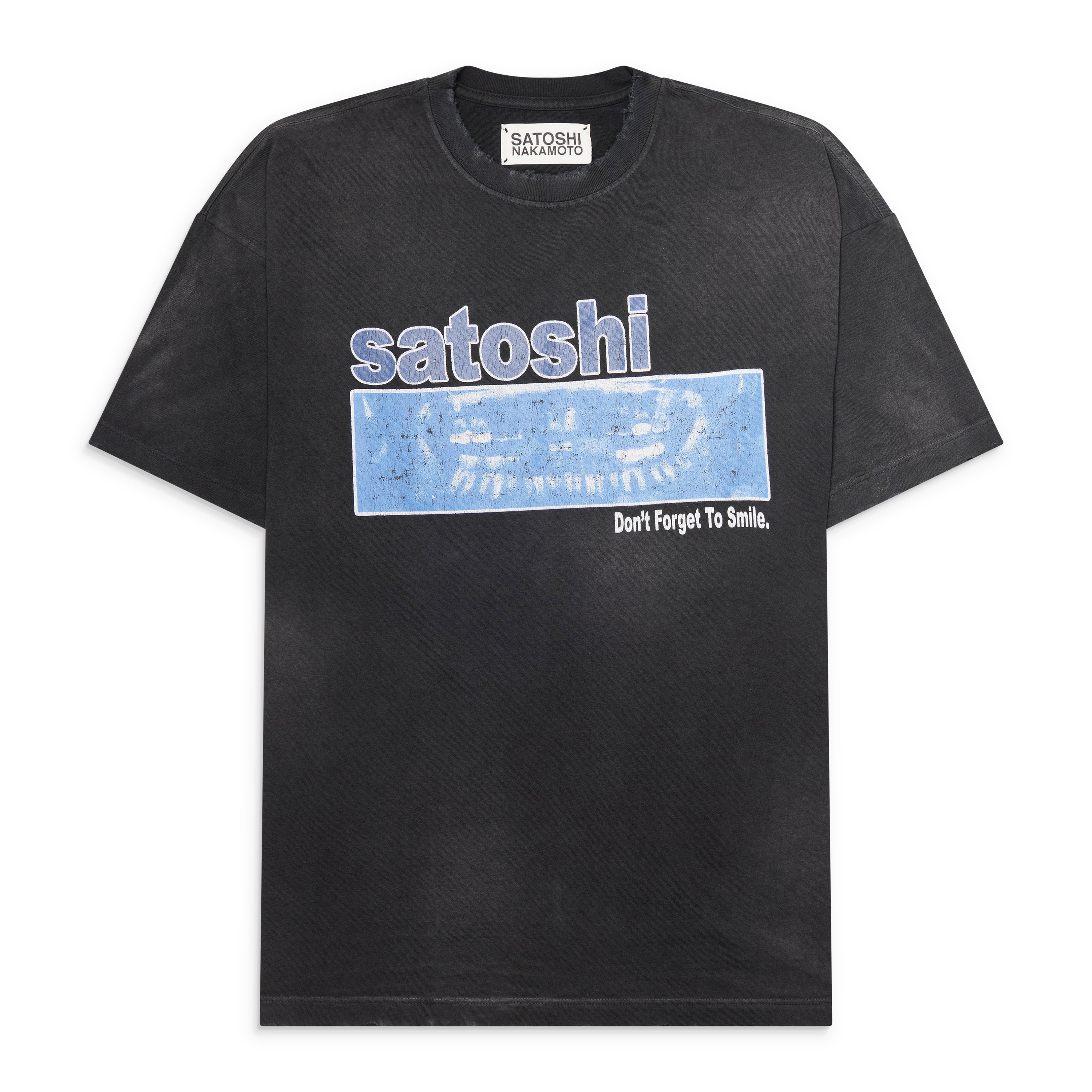 Satoshi Nakamoto Don'T Forget To Smile Tee Black