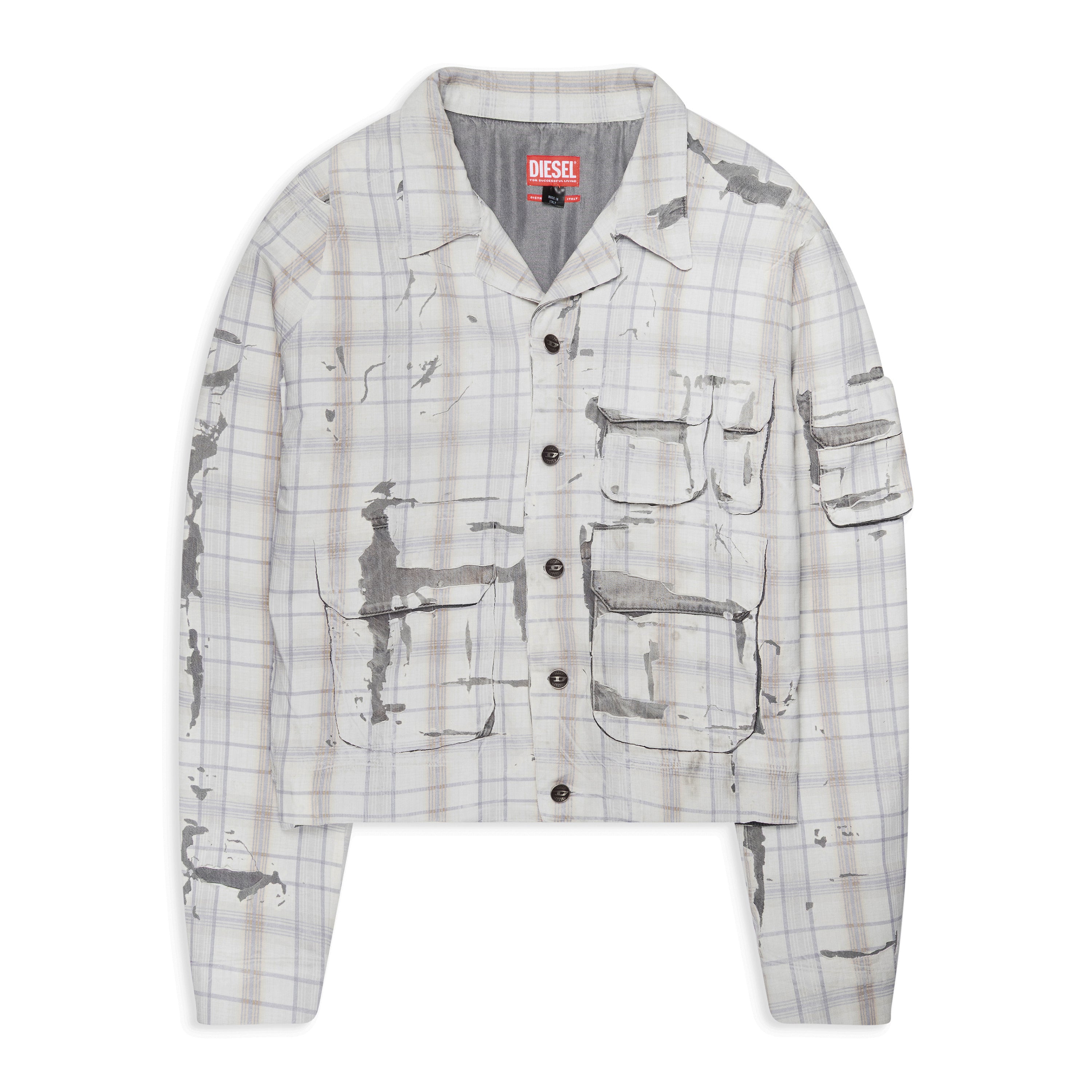 Diesel White Peel Off Denim Jacket