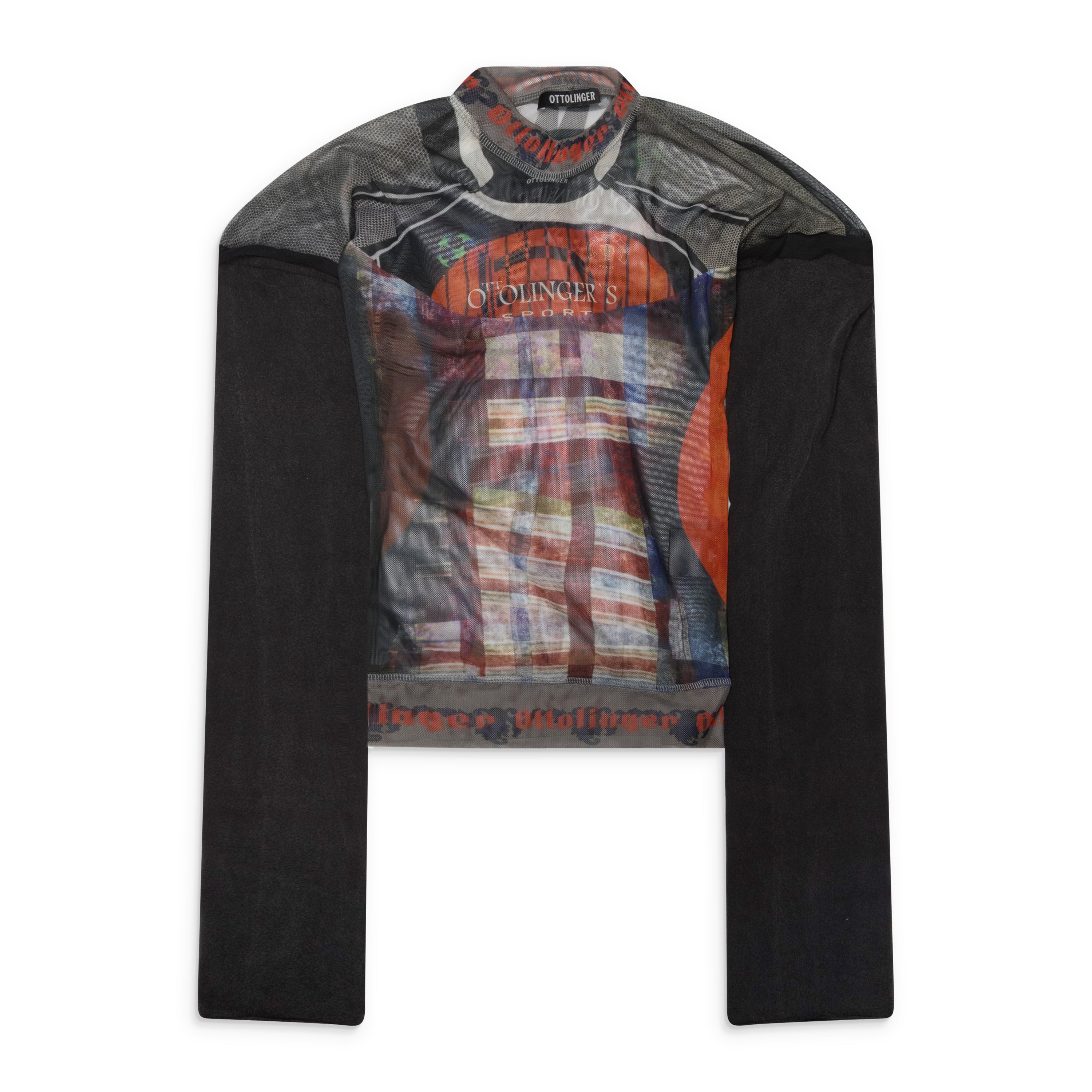 Ottolinger Racing Plaid Mesh Hybrid Longsleeve Multicolor