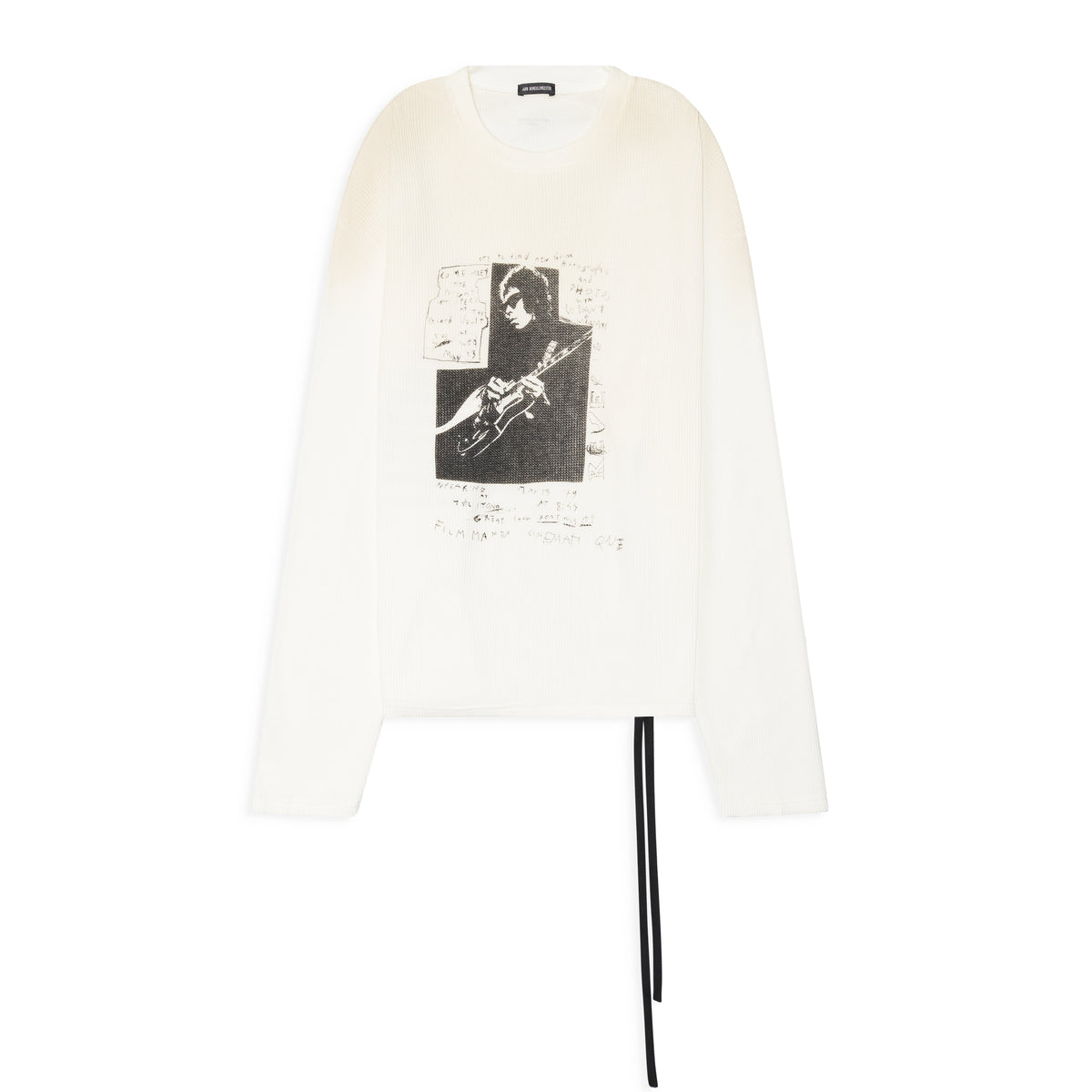 Ann Demeulemeester Emil Relax Fit Boxy T-Shirt With "The Night Whispers" Print White