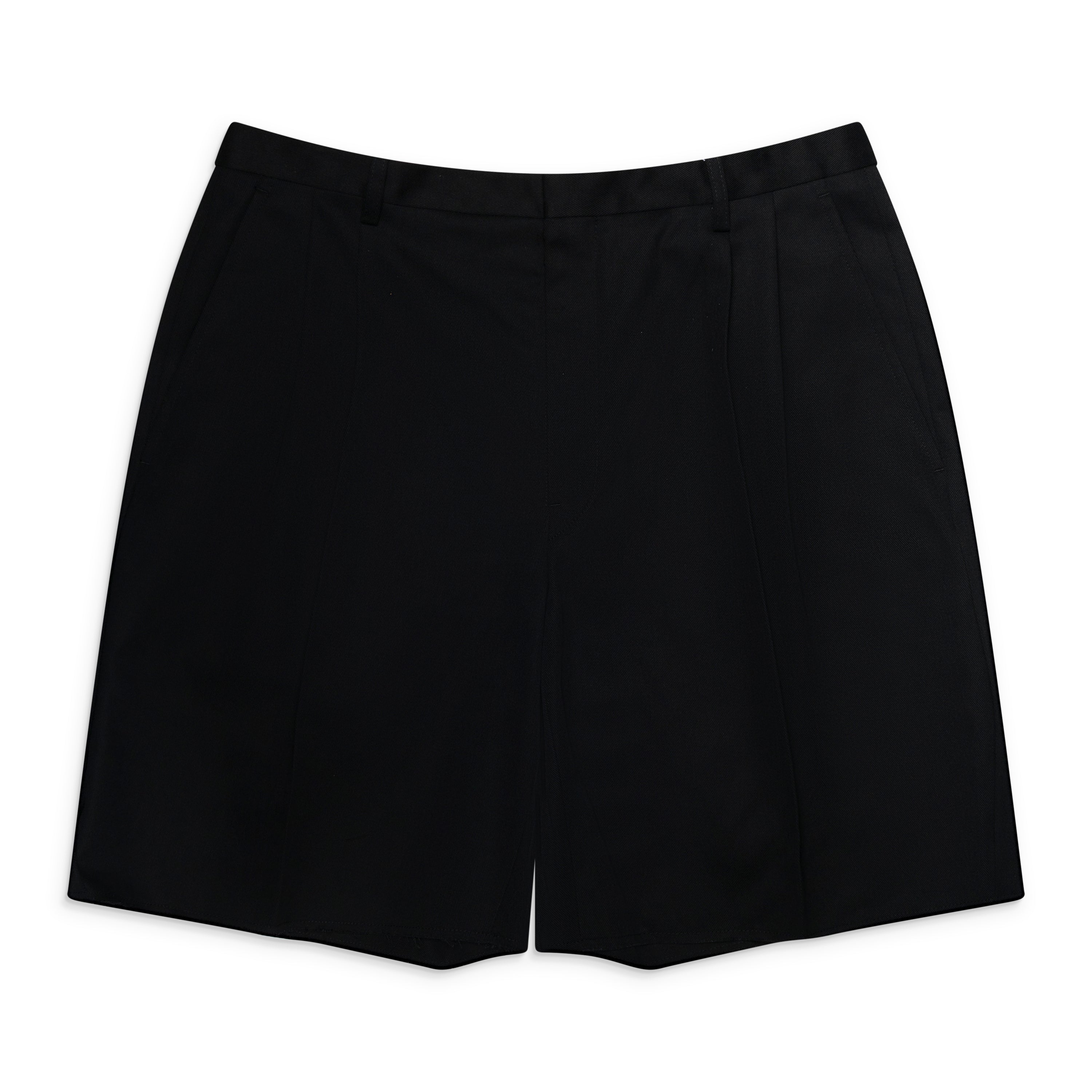 Maison Margiela Pleated Cotton Shorts Black