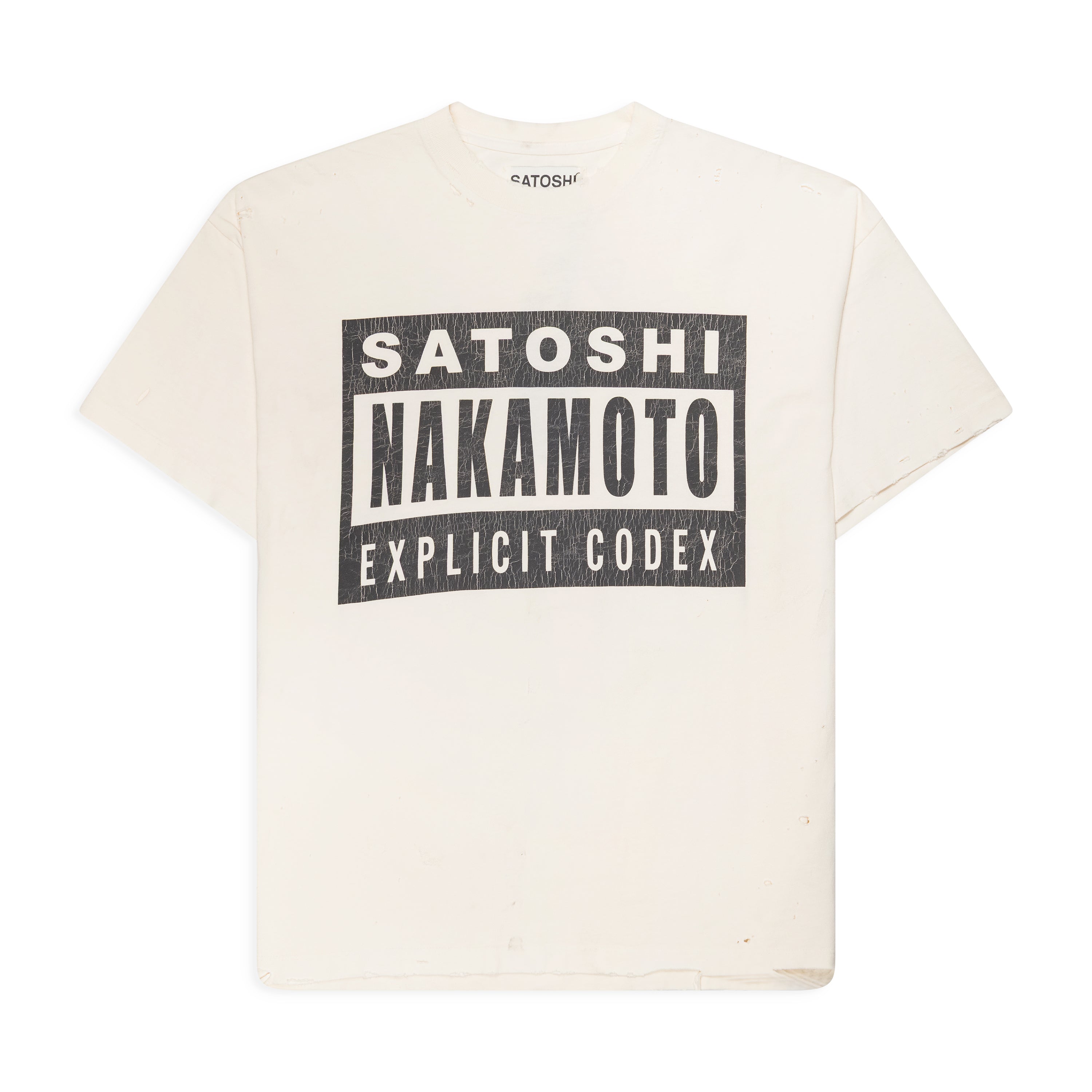 Satoshi Nakamoto Explicit Codex Tee White