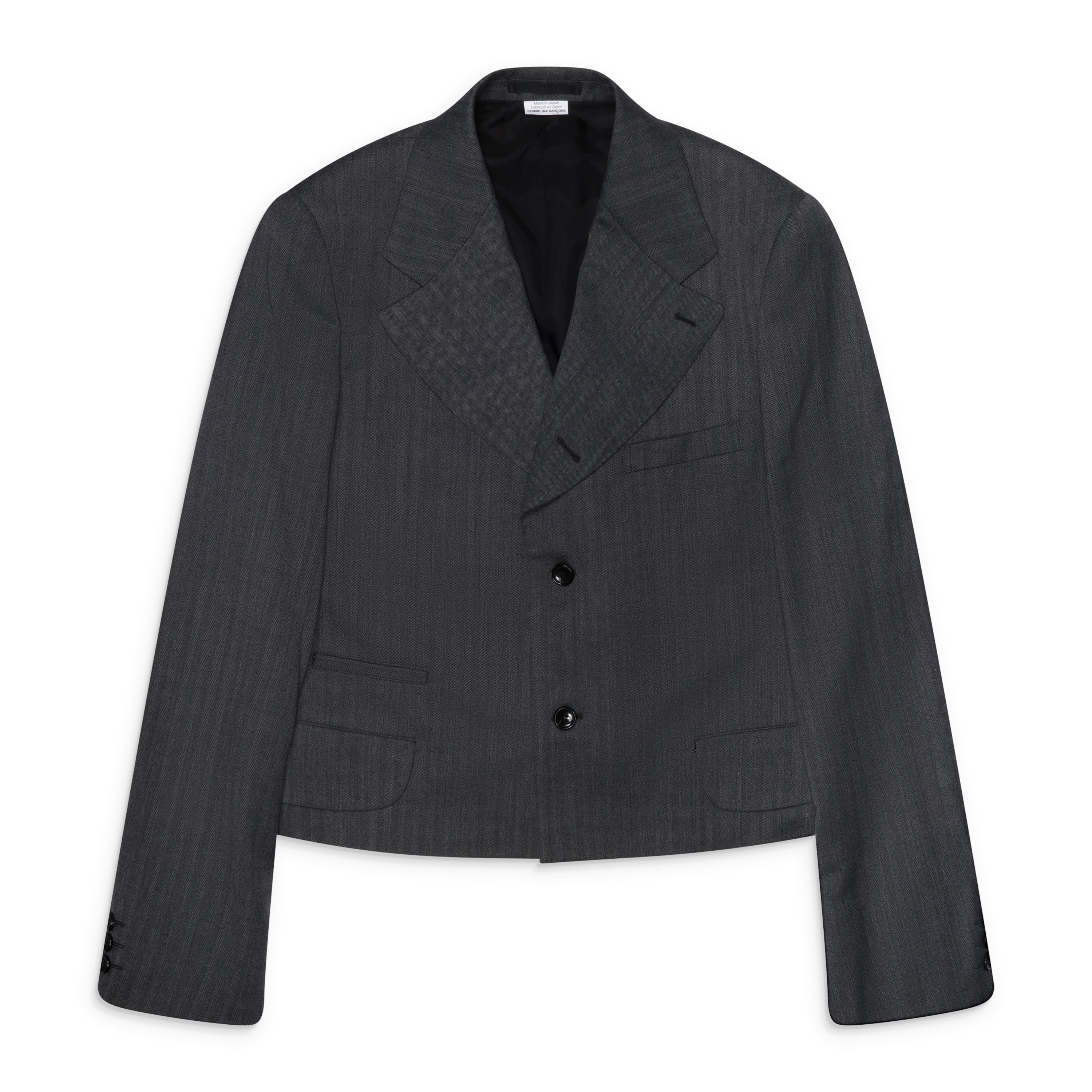 COMME DES GARCONS HOMME PLUS Cropped Single Breasted Blazer Grey
