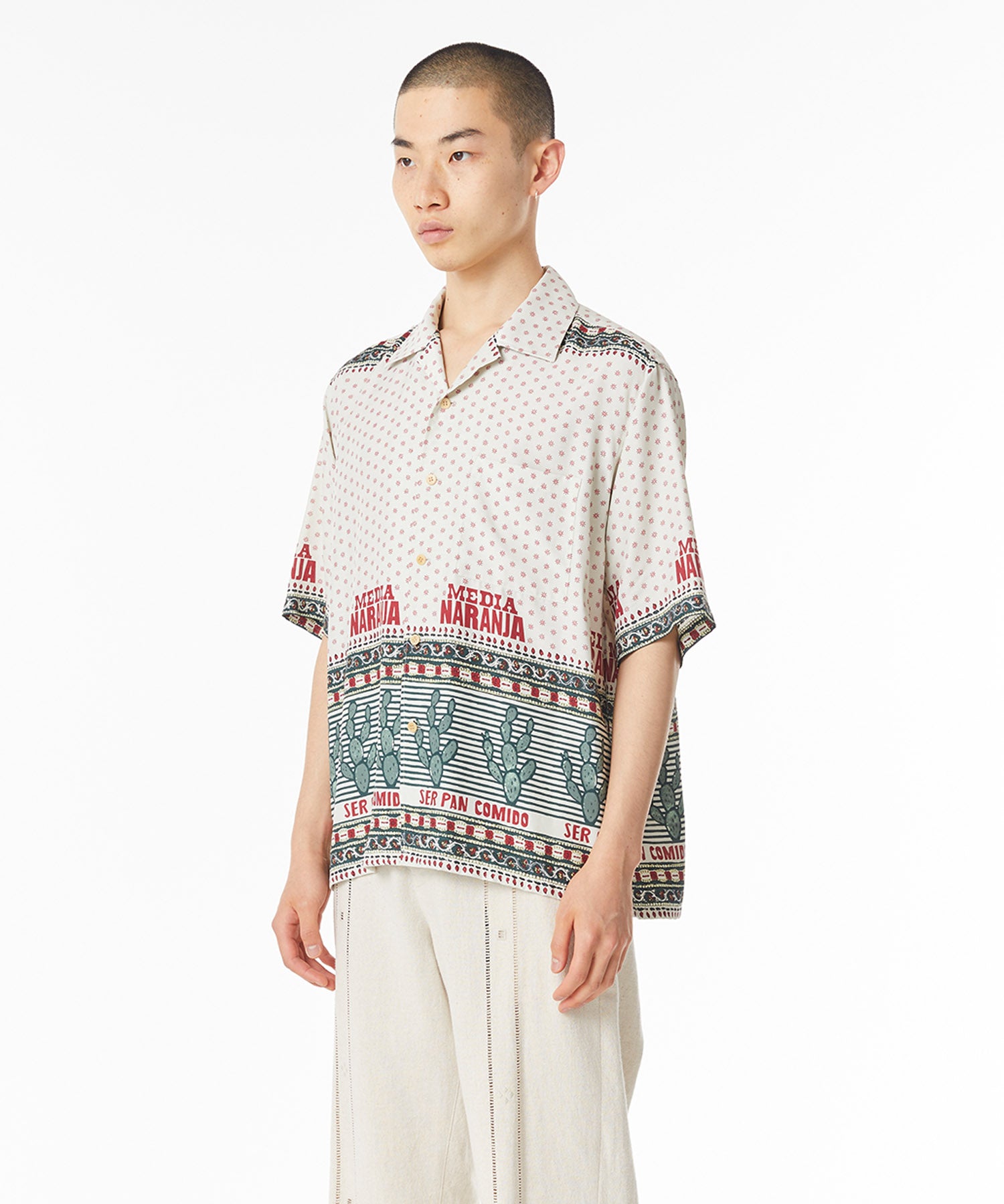 KURO Media Naranja Open Collar Shirts