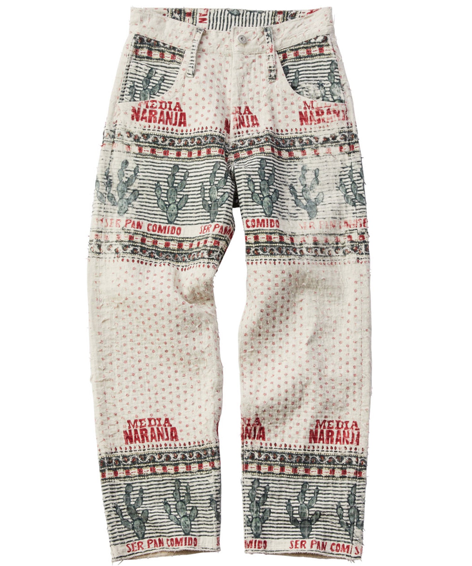 Kuro Naranja Double Cloth Denim Pants Beige