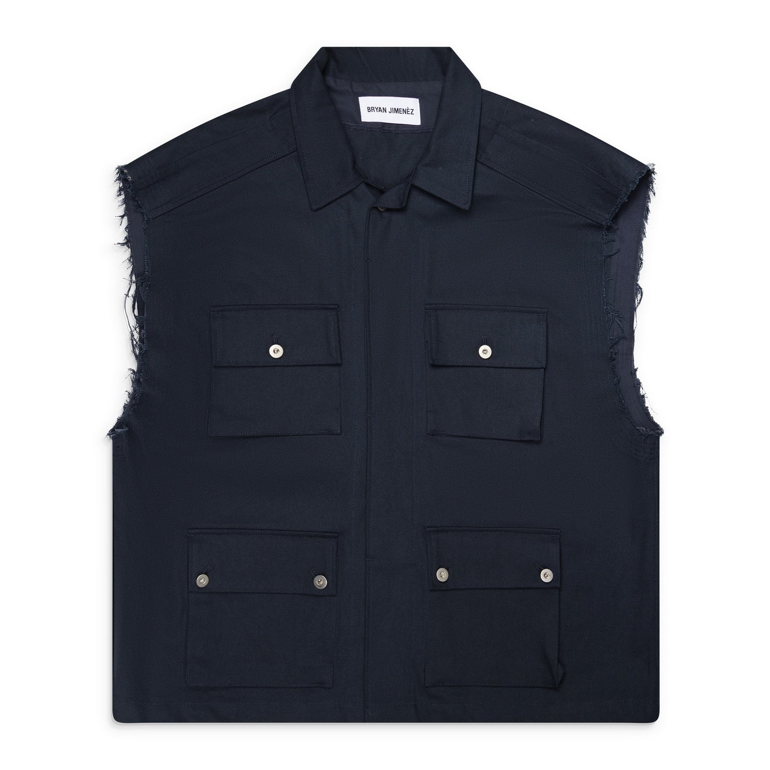 Bryan Jimenez Cut Off Vest Blue
