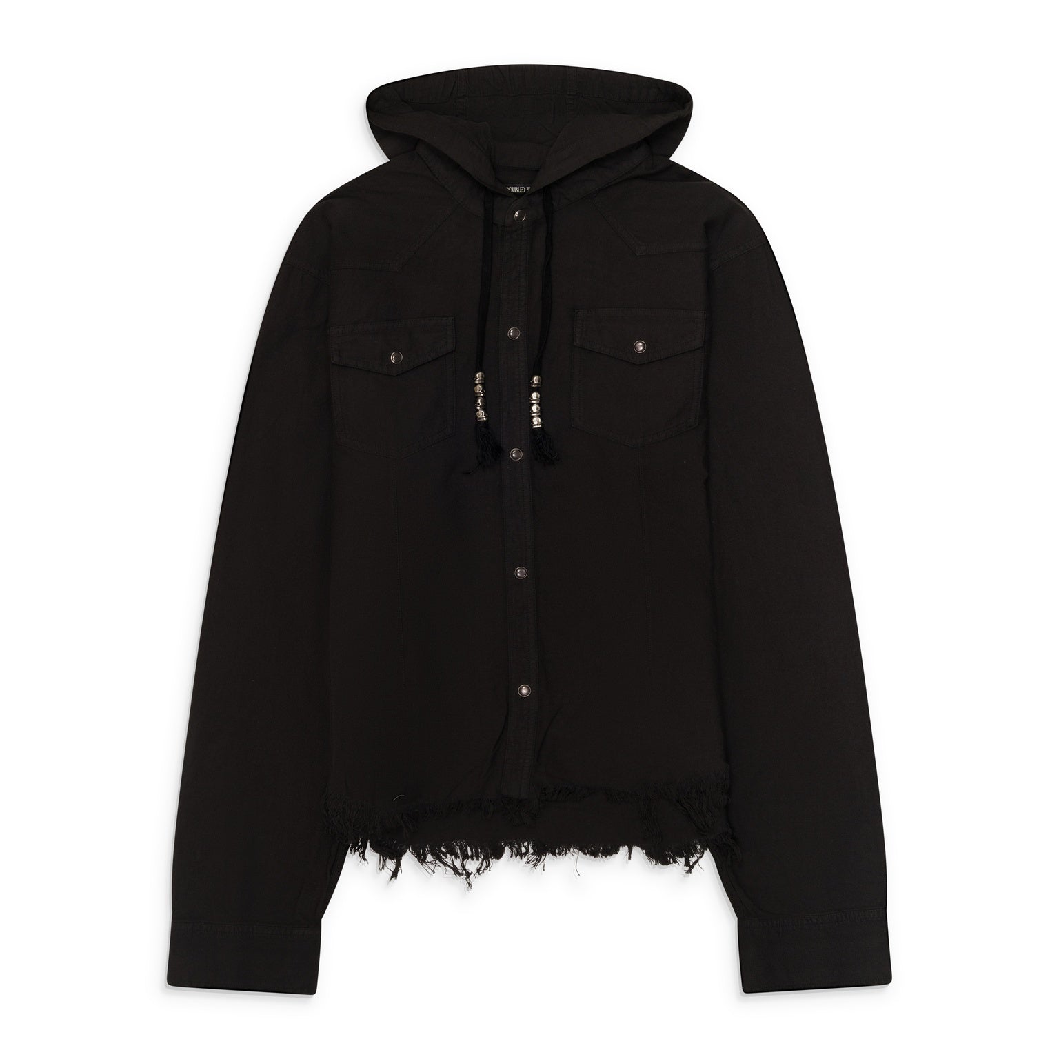 Troubled Waters Hooded Shirt Black