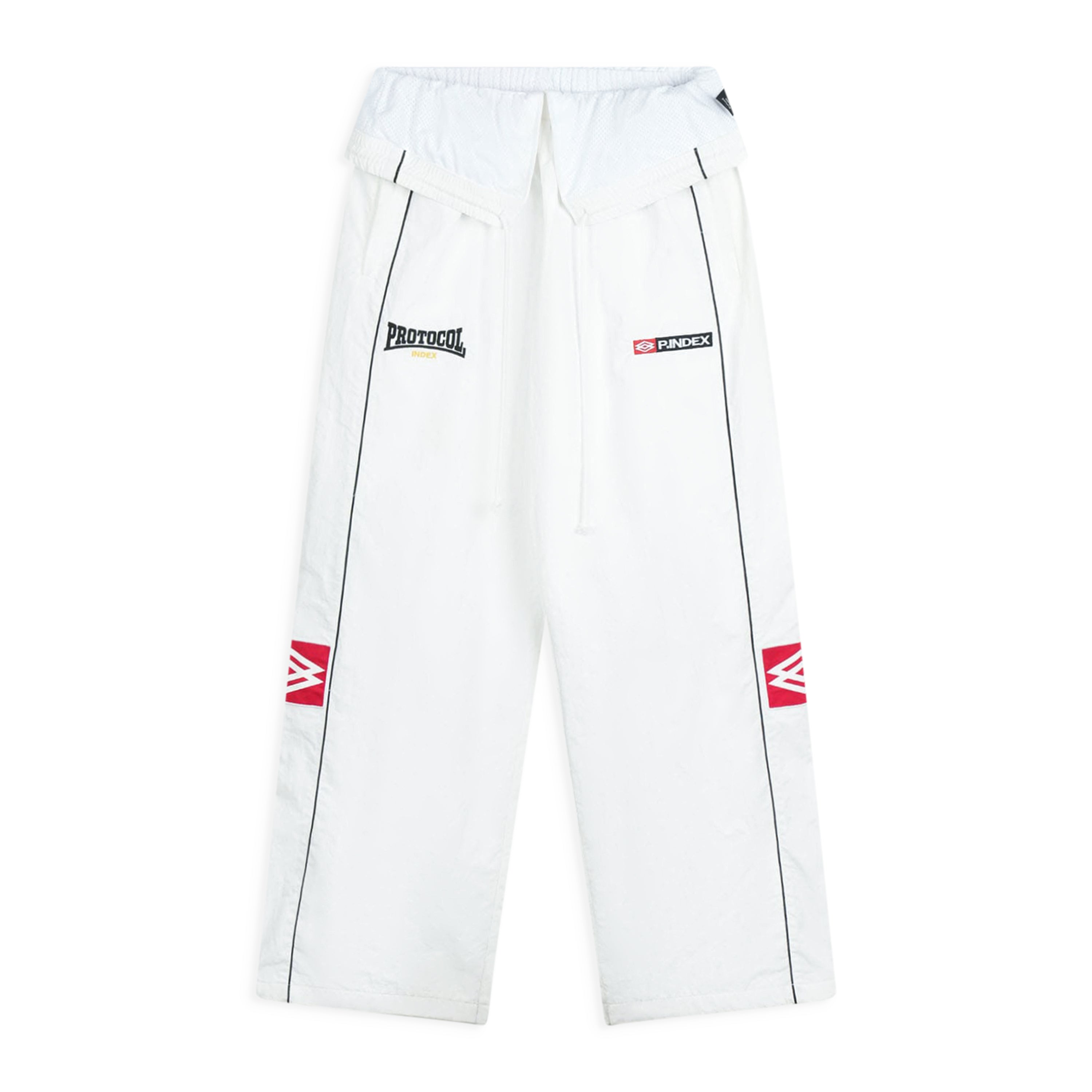 Protocol Index Folded Track Pants White