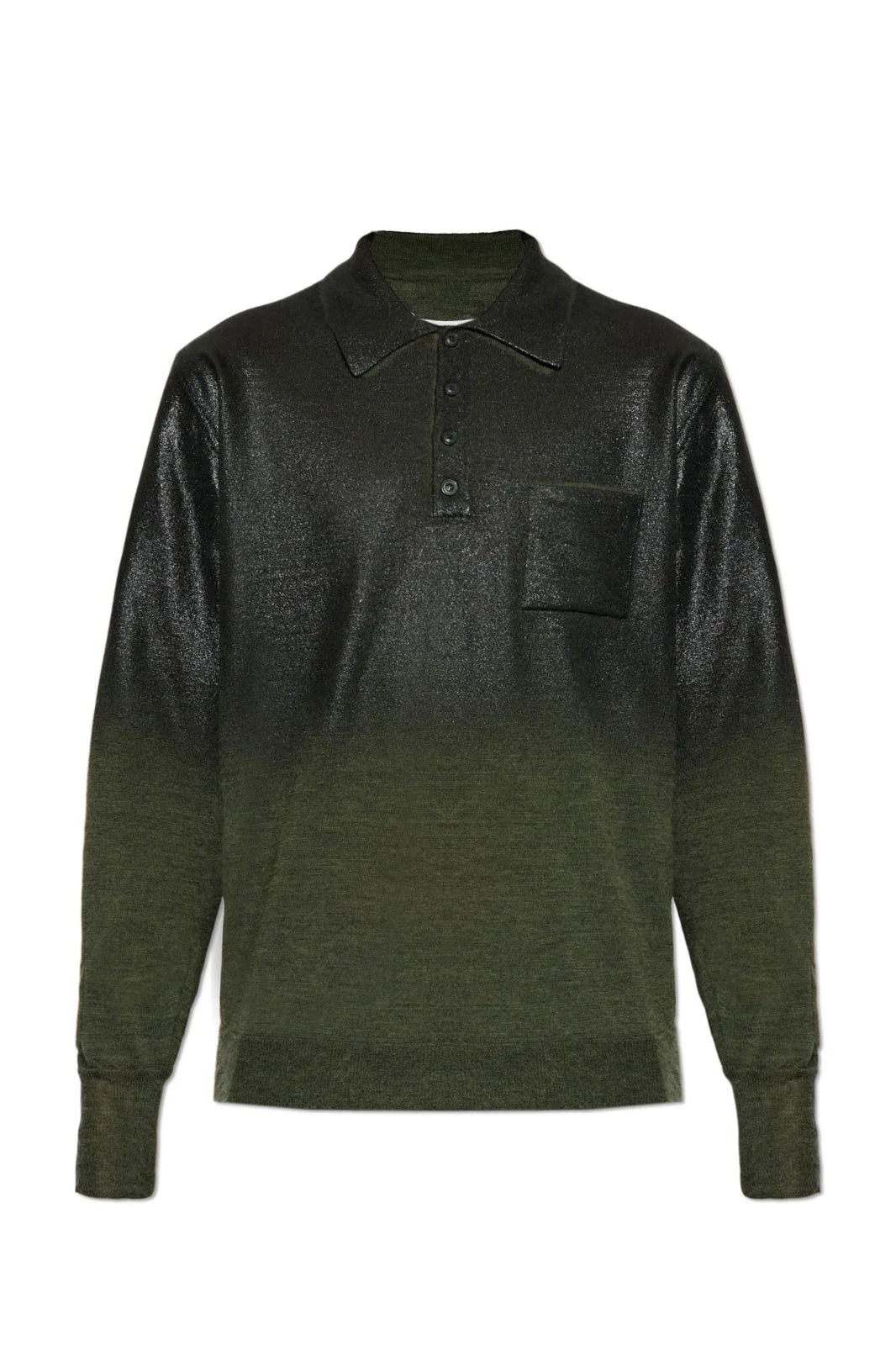 Maison Margiela Coated Polo Sweater Green/Black