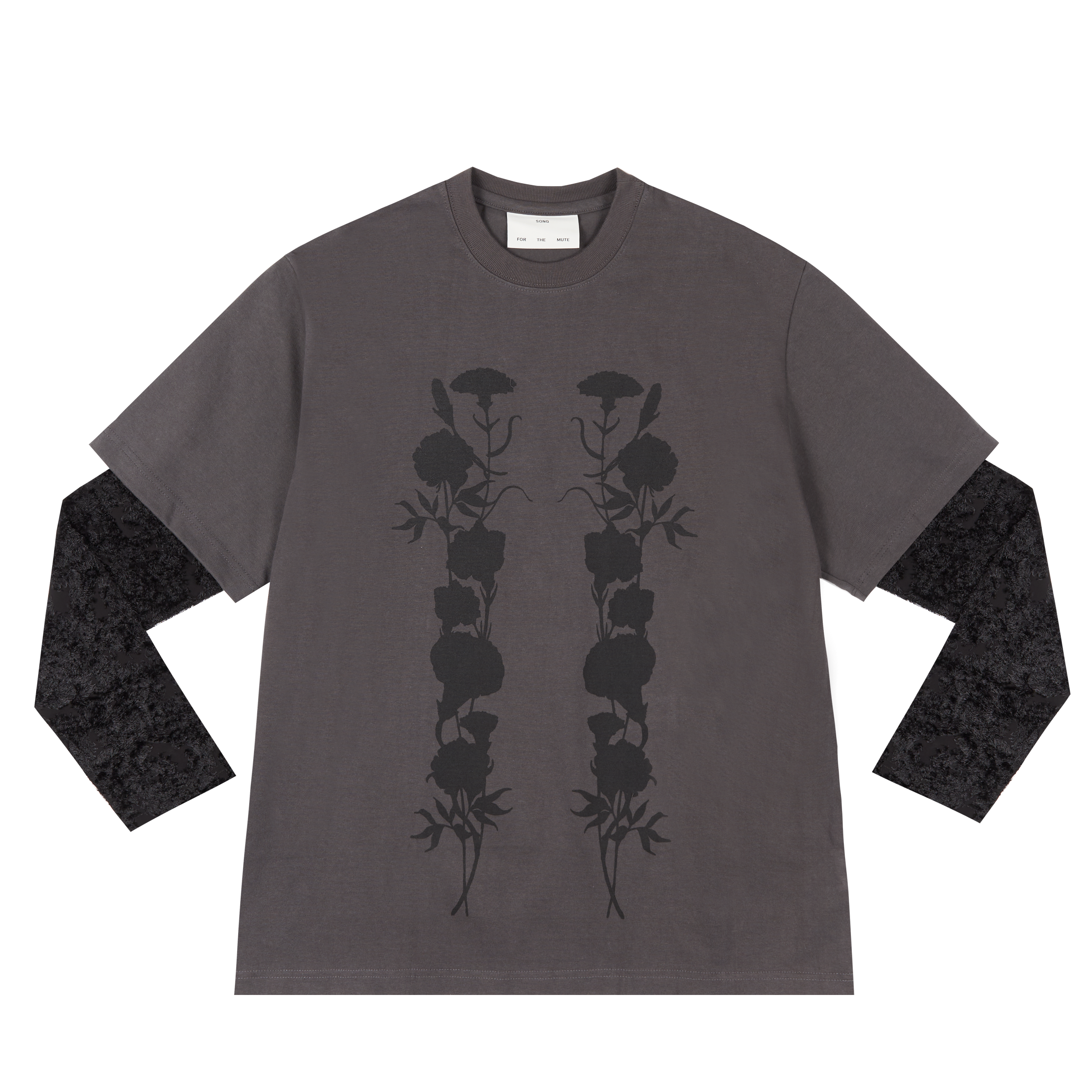 Song For The Mute "Black Foliage" Double Layered Tee T-Shirt Black 6131