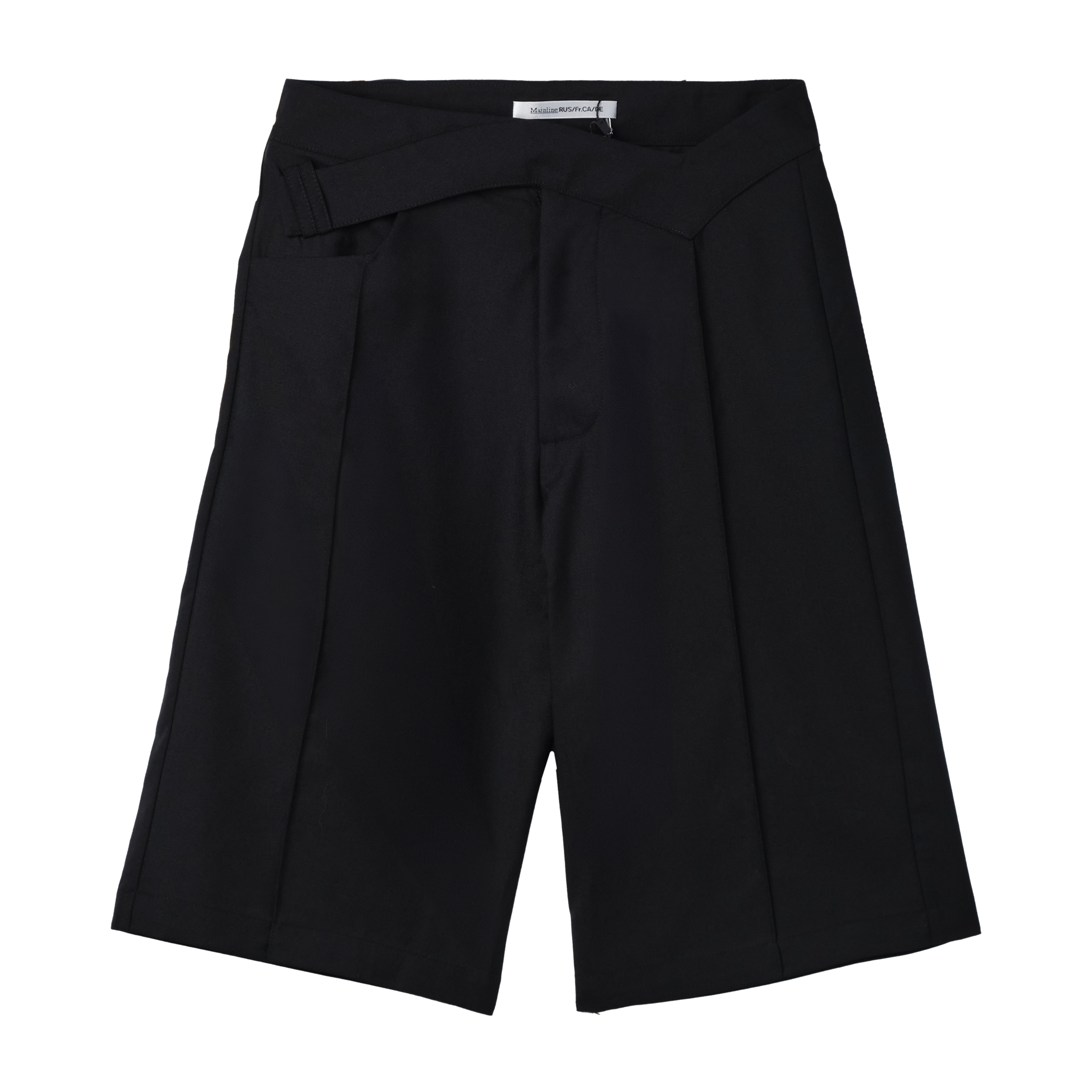 Mainline:Rus/Fr.Ca/De Tailored Shorts With V-Waistband Shorts Black 5447