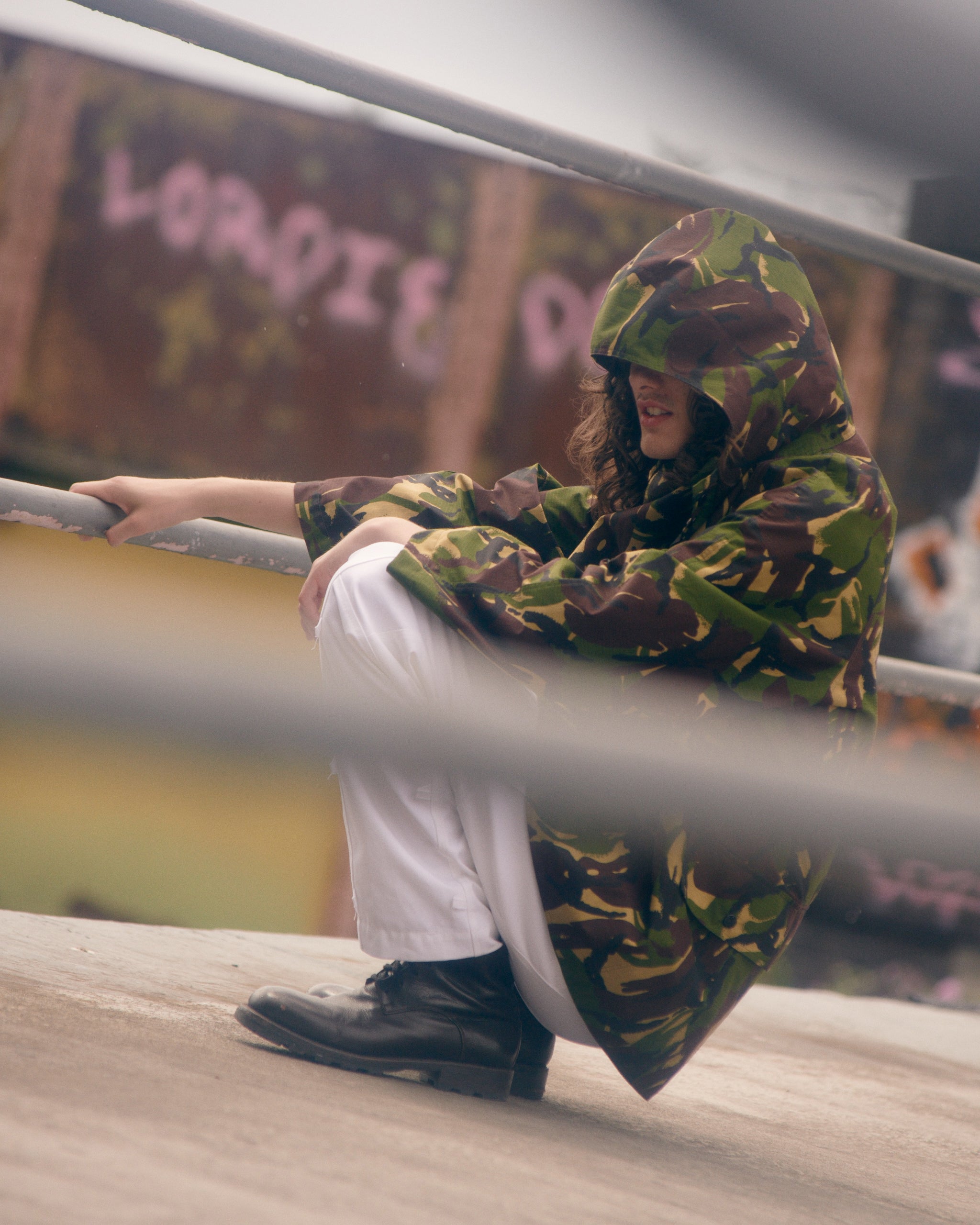 3Man Cargo Pleat Smock Black 3882