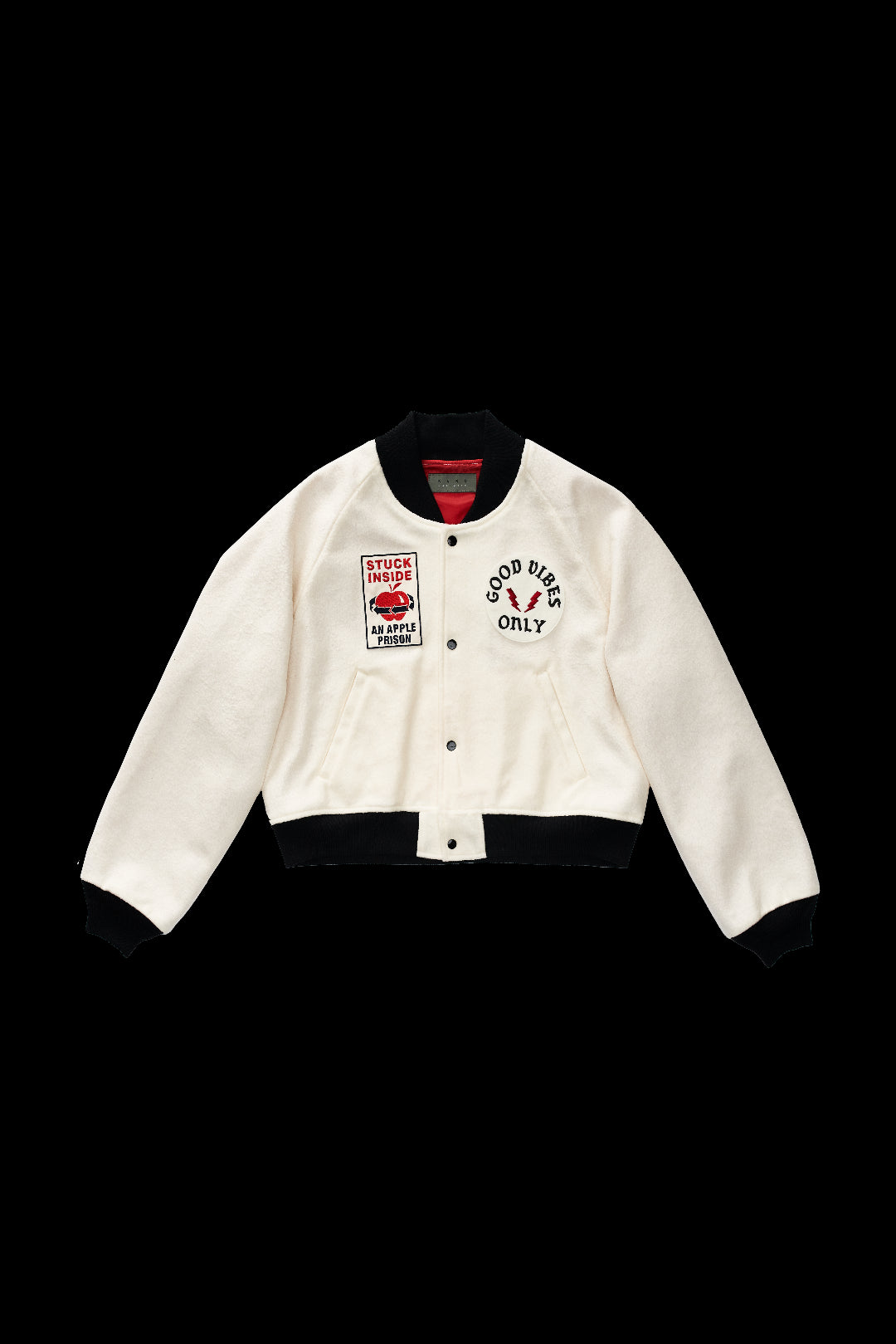 Kuro Felt Like Award Jacket With Embroidered Badge 1040